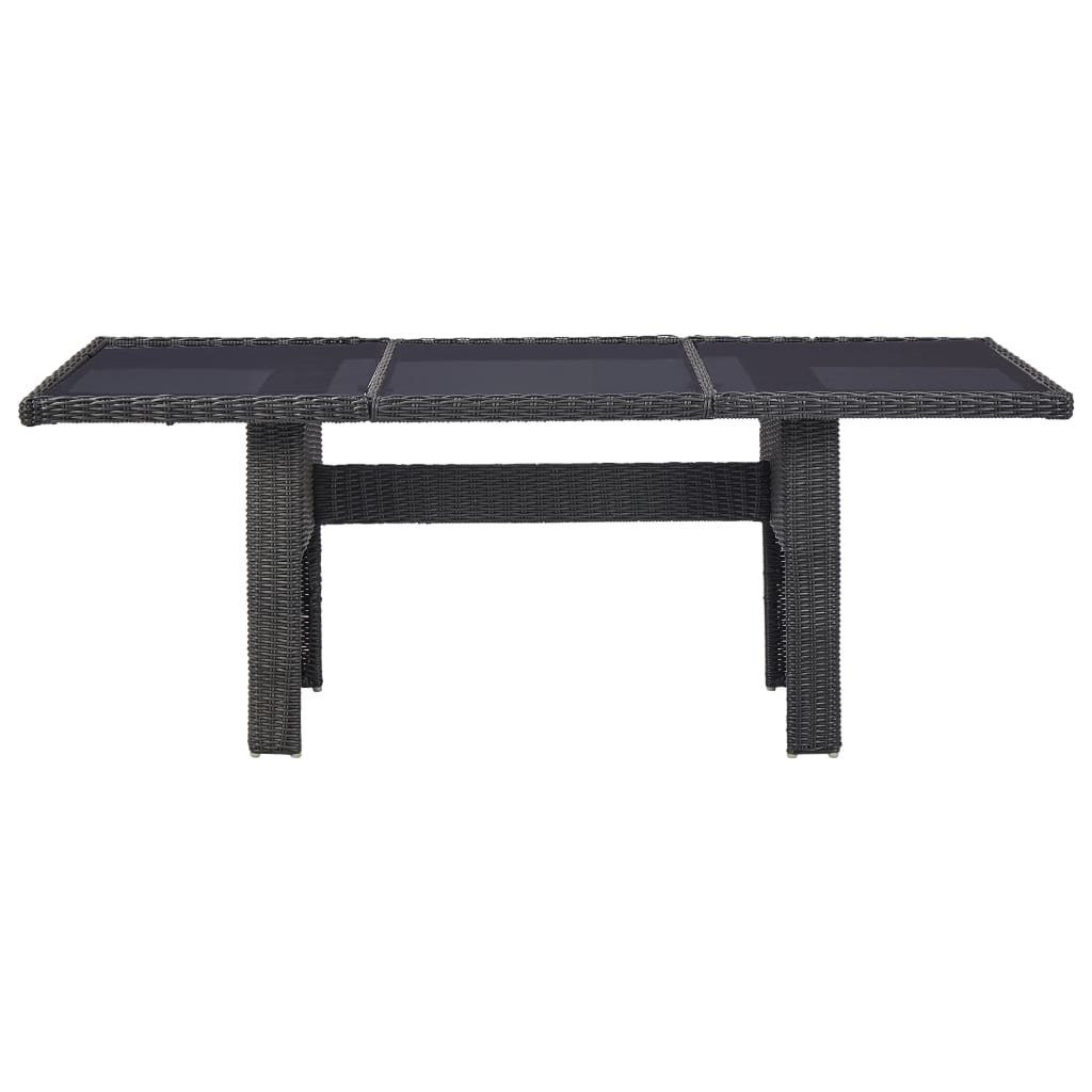 vidaXL Gartentisch Garten-Esstisch Schwarz 200x100x74 cm günstig online kaufen