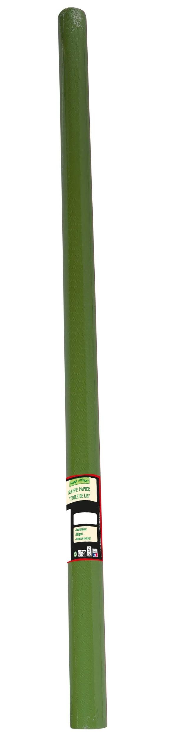 PROnappe Tischband 16x Tischdecke Rolle, geprägt, Leineneffekt 6x1,18m Olivgrün RG360690I
