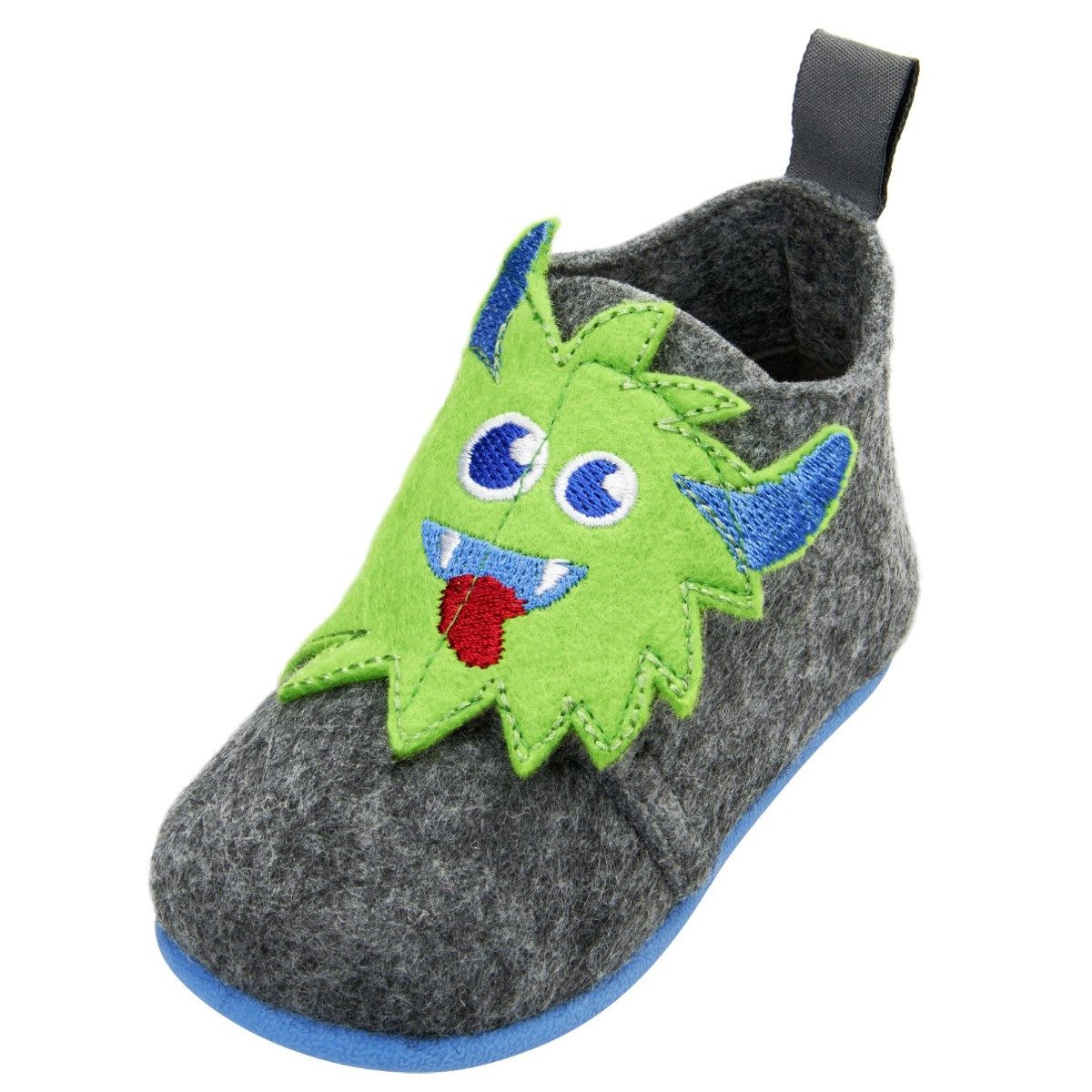 Playshoes Kinder Filz-Hausschuh Monster EUR 25 Hausschuh