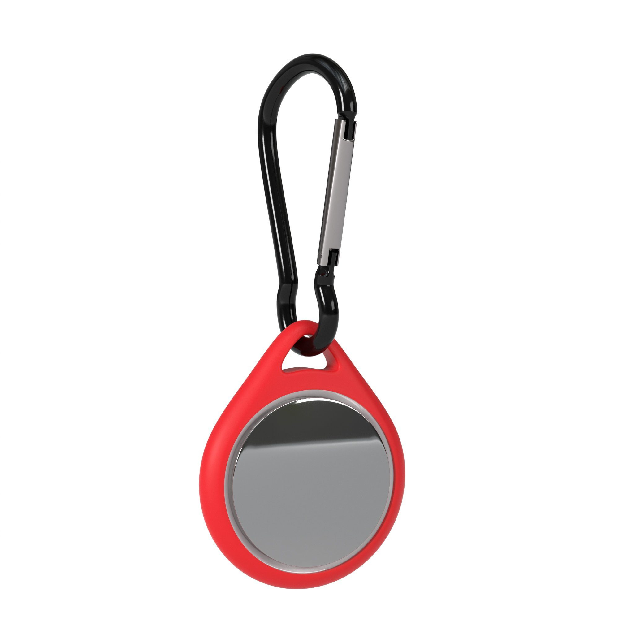 EAZY CASE Schlüsselanhänger Anhänger kompatibel mit Apple AirTag, Airtags Case Silicon Schutzhülle Schlaufe Kratzfest GPS Tasche Rot