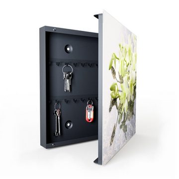 Primedeco Schlüsselkasten Magnetpinnwand und Memoboard mit Glasfront Motiv Blütenzweig (1 St)