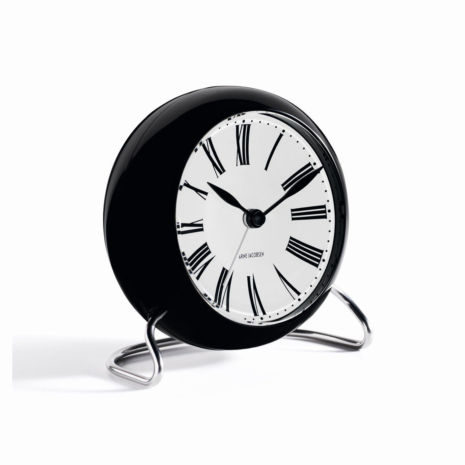 Arne Jacobsen Wecker Roman Schwarz Weiß