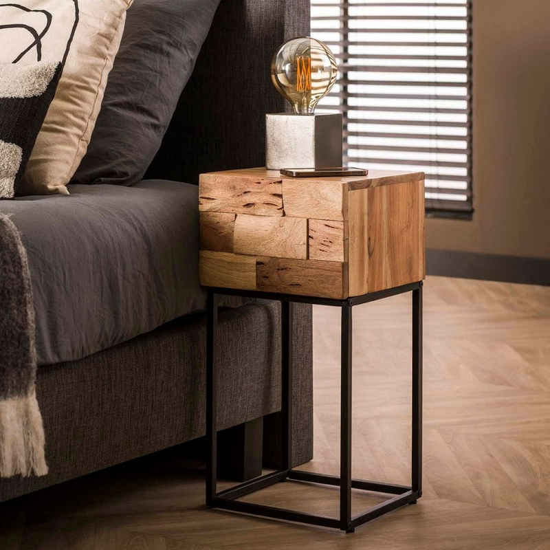 RINGO-Living Nachttisch »Massivholz Nachttisch Xanana mit Schublade in«, Möbel