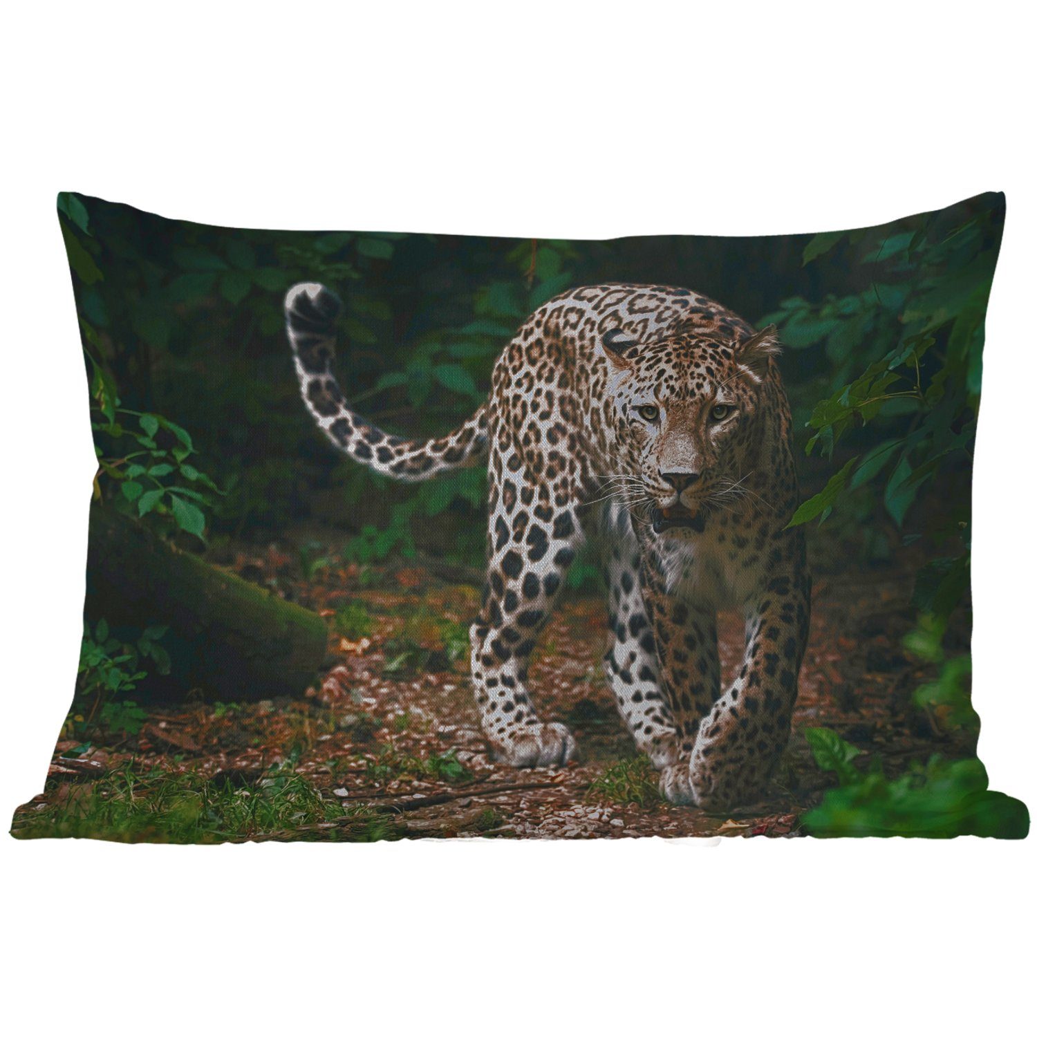 MuchoWow Dekokissen Wildtiere - Leopard Dekokissenbezug, Dschungel Outdoor-Dekorationskissen, Polyester, - - Kissenhülle Natur
