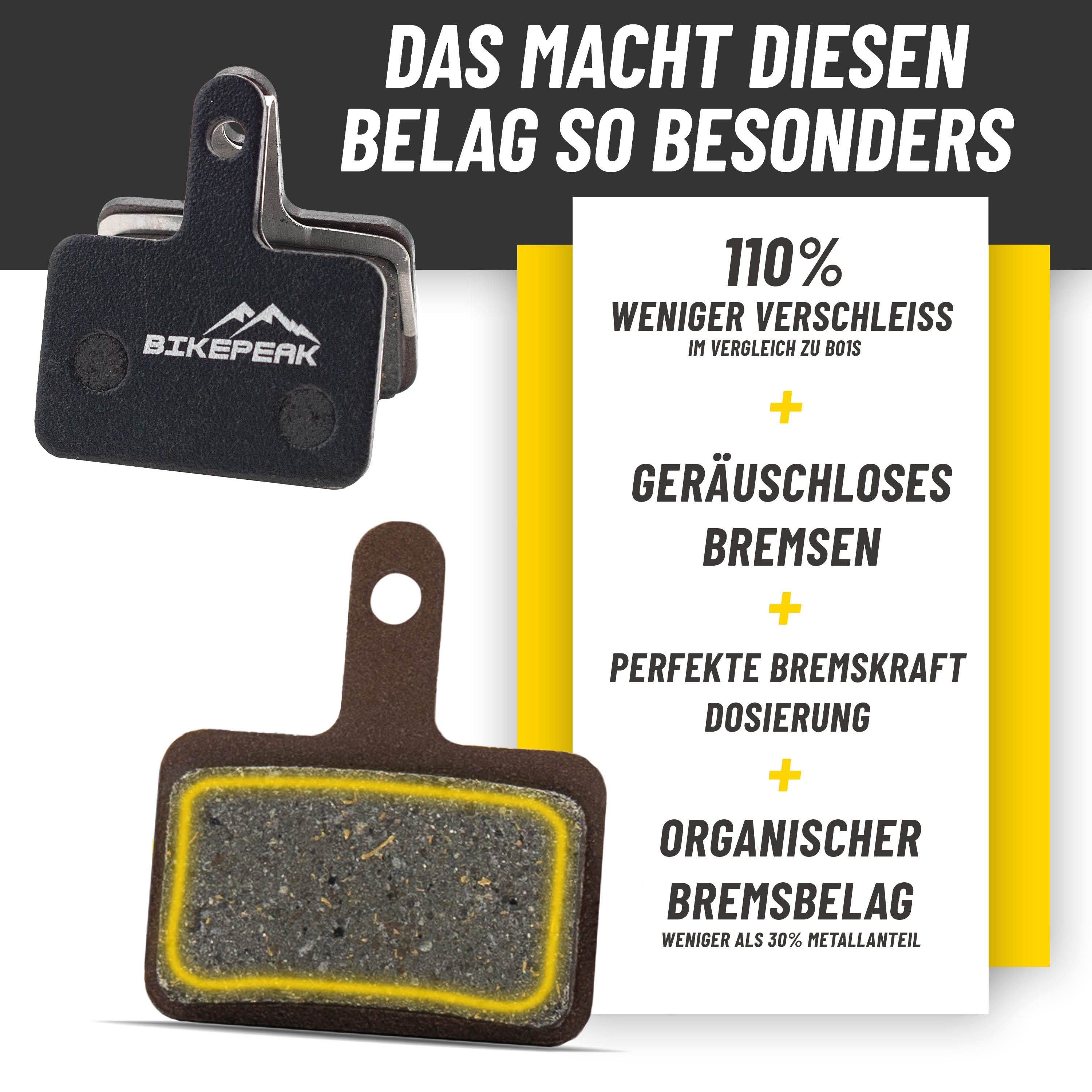 BikePeak Bremsbelag BikePeak 2er Set Scheibenbremsbeläge Mont Blöd – Bild 3 von 5
