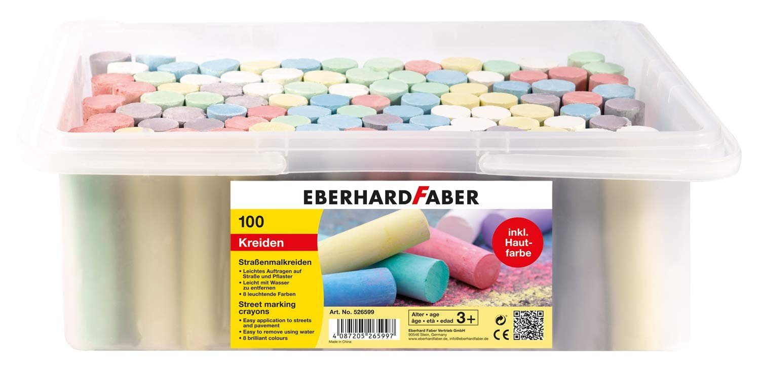 Eberhard Faber Malkreide Eberhard Faber 526599 - Straßenmalkreide, 100er Eimer
