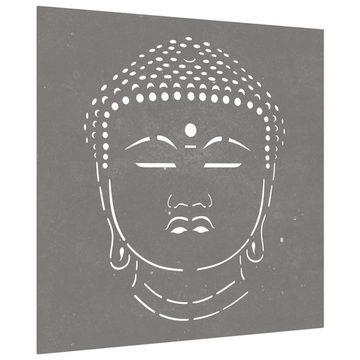 vidaXL Wandbild Garten-Wanddeko 55x55 cm Cortenstahl Buddha-Kopf