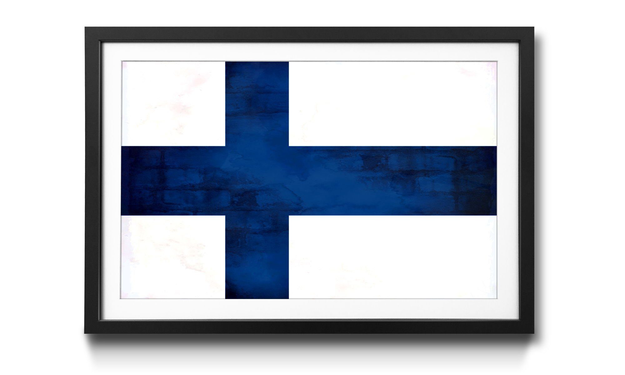 Größen Rahmen WandbilderXXL Flagge, Wandbild, mit Finnland, Bild in 4 erhältlich