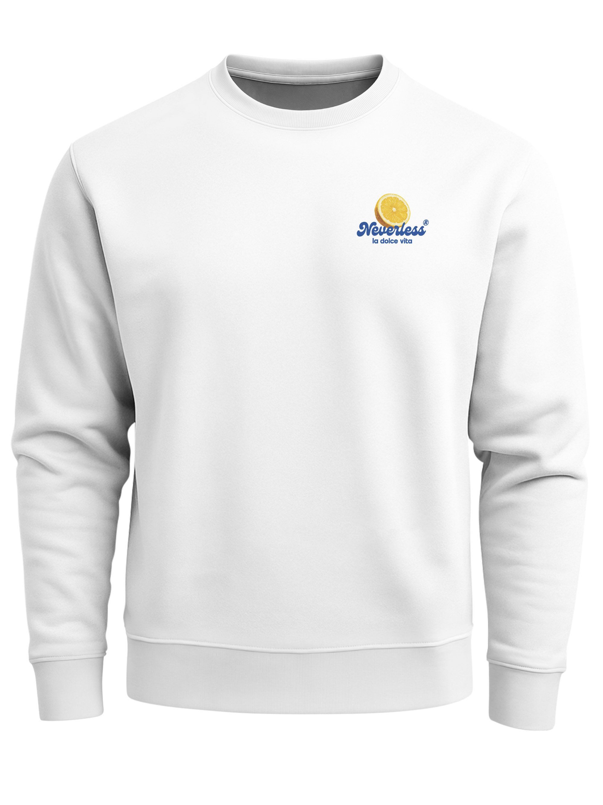 Sweatshirt Sweatshirt Herren Pullover mit Backprint Easy Peasy Lemon Squeezy