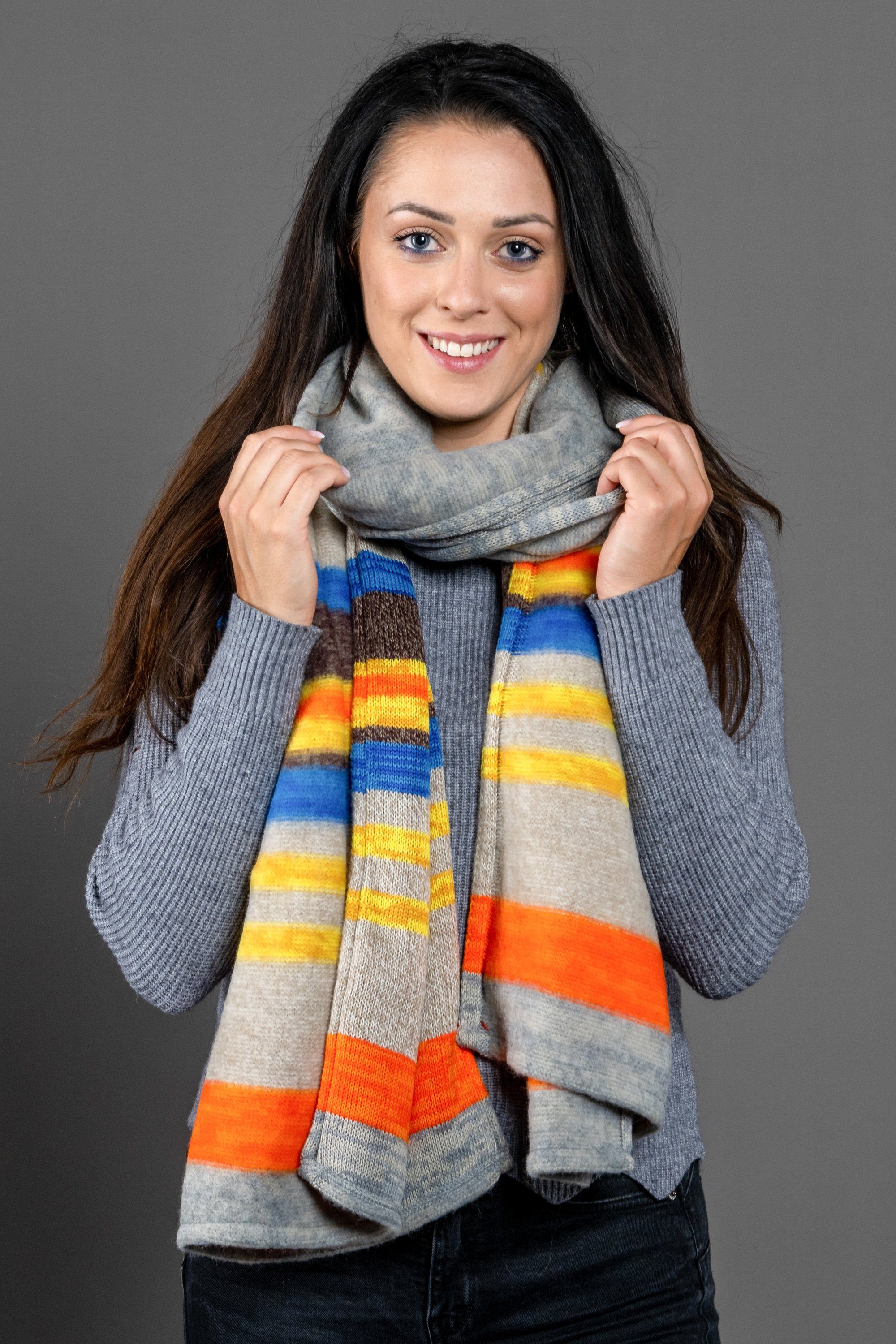 COLLEZIONE ALESSANDRO Modeschal Bea, (1-St), kuschelig weich in Steifenoptik