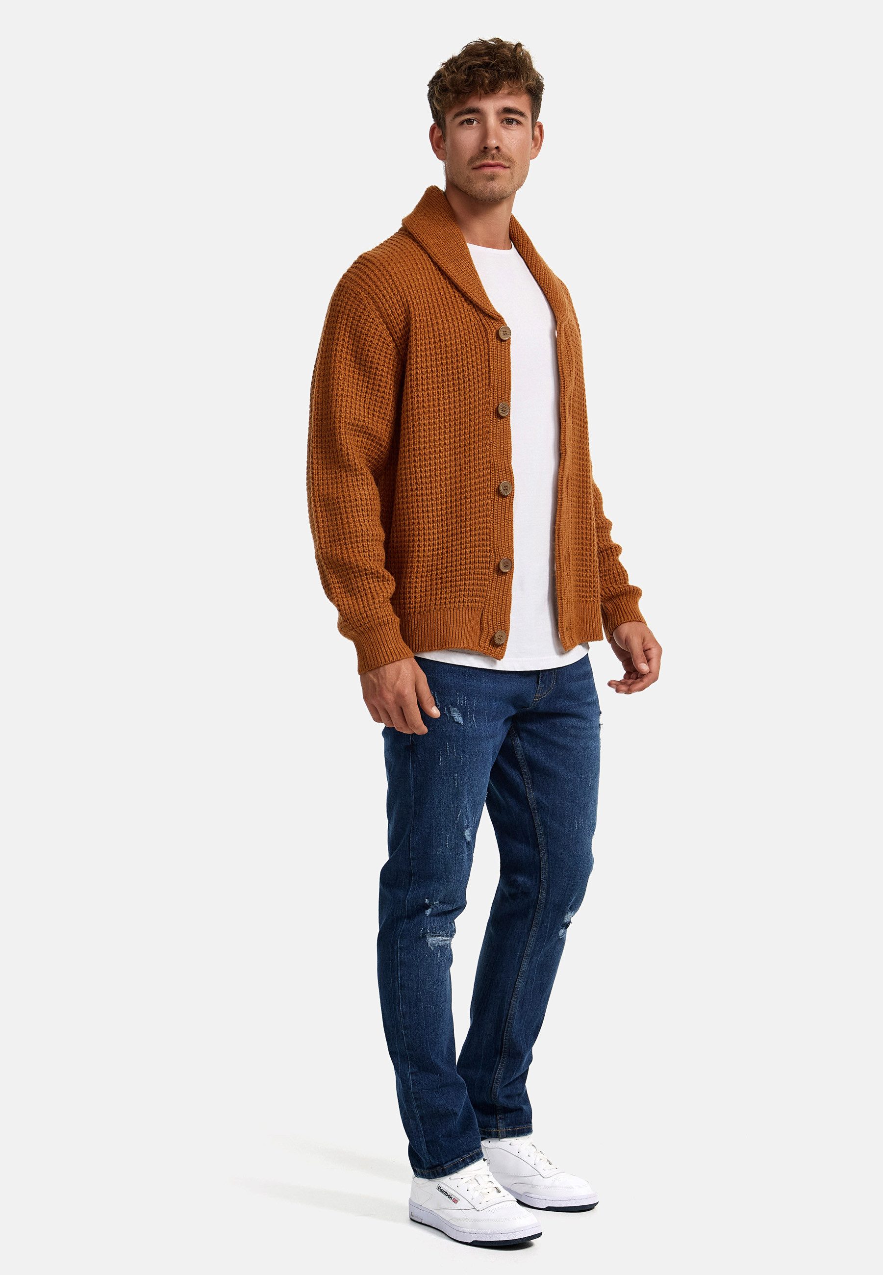 Indicode Strickjacke Herren INBrandox Herrenstrickjacke
