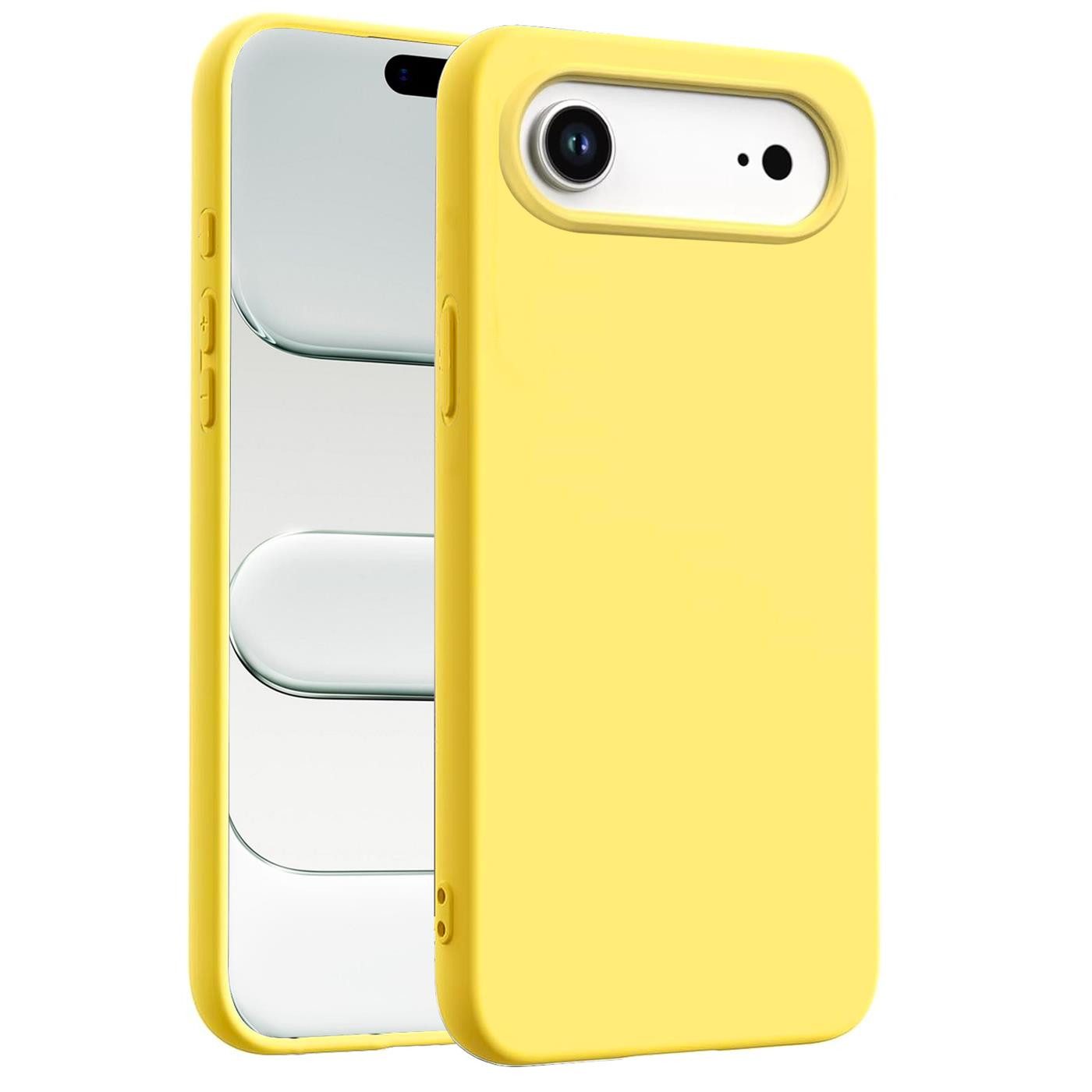 CoolGadget Handyhülle Silikon Case für das iPhone Air (2025) Slim TPU Cover, Weiche Schutz Hülle mit Innen Fleece aus Stoff Handy Tasche