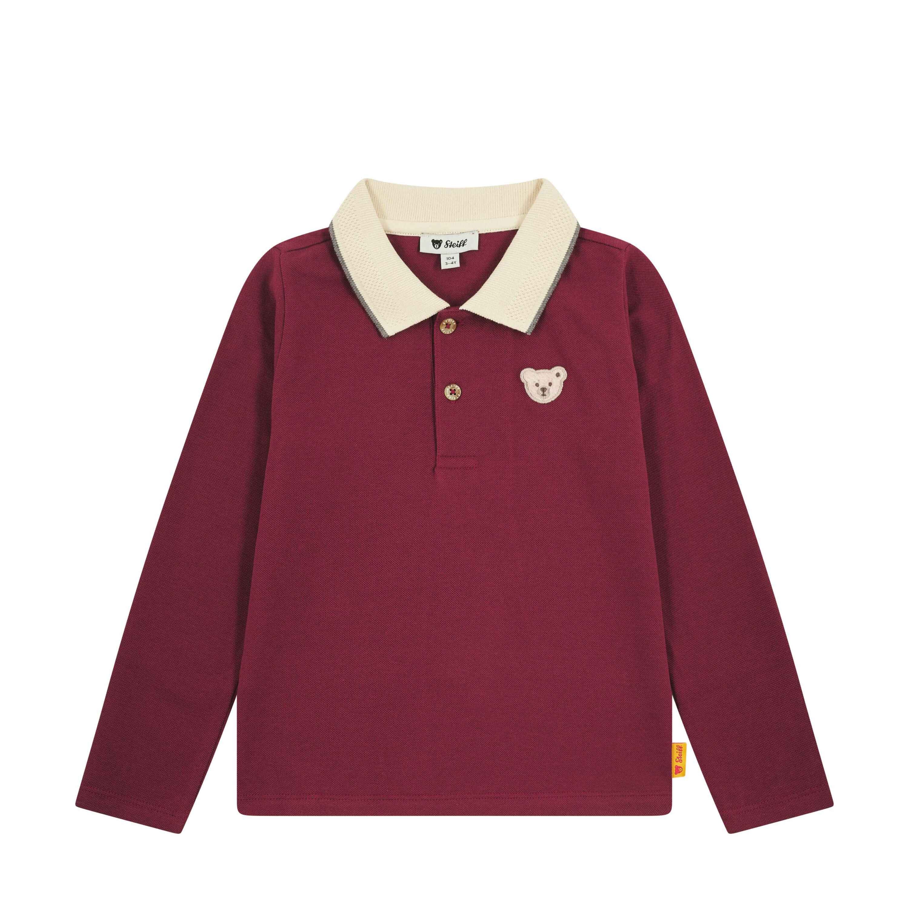 Steiff Poloshirt Poloshirt langarm Festive Luxe