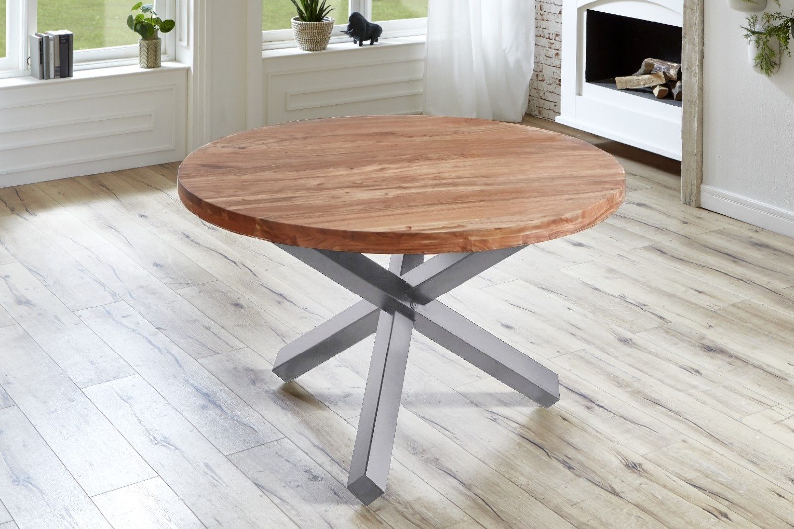 Loreno® Esstisch Runa, massives Akazienholz, 50mm günstig online kaufen