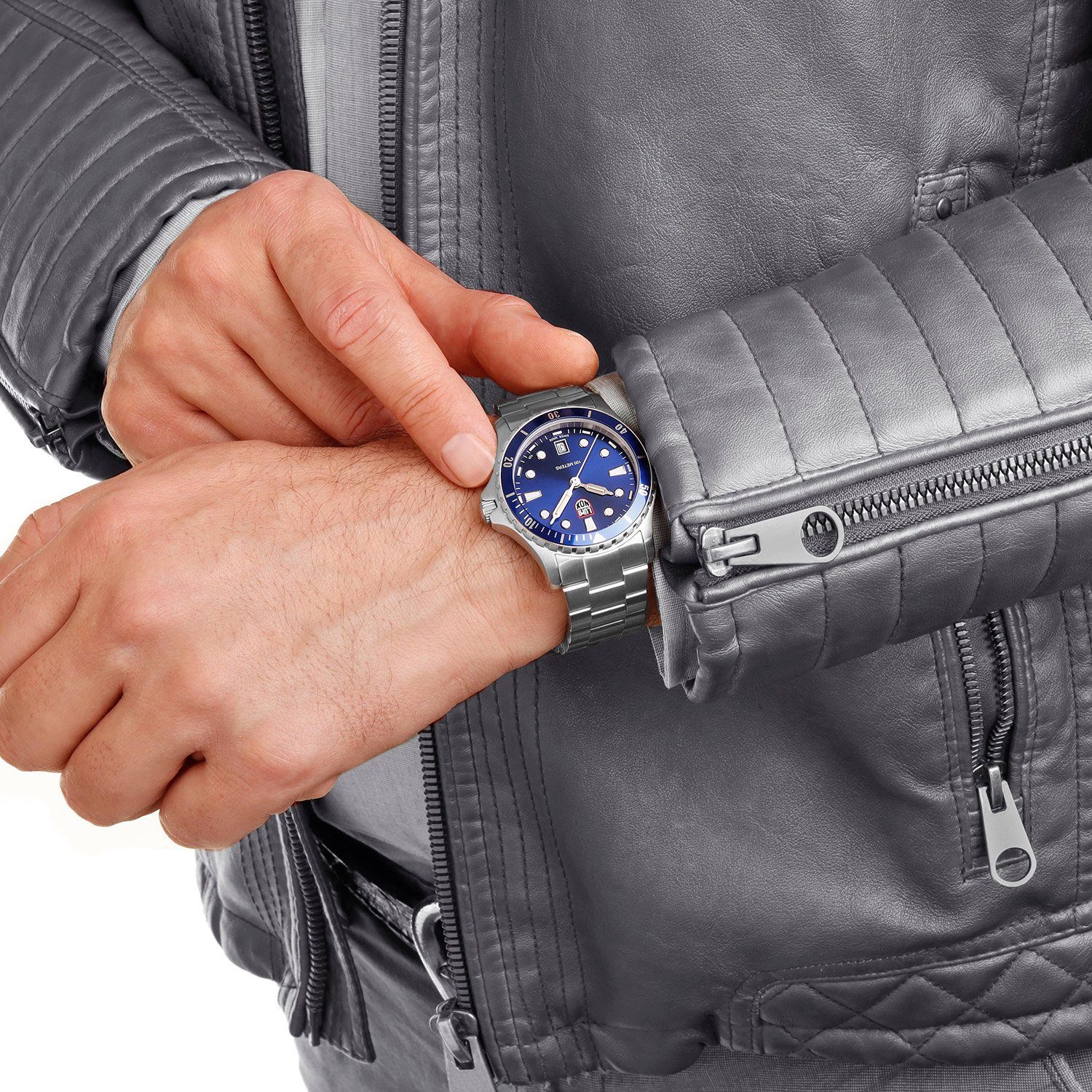 Luminox Quarzuhr Sport Timer Stahl/Blau