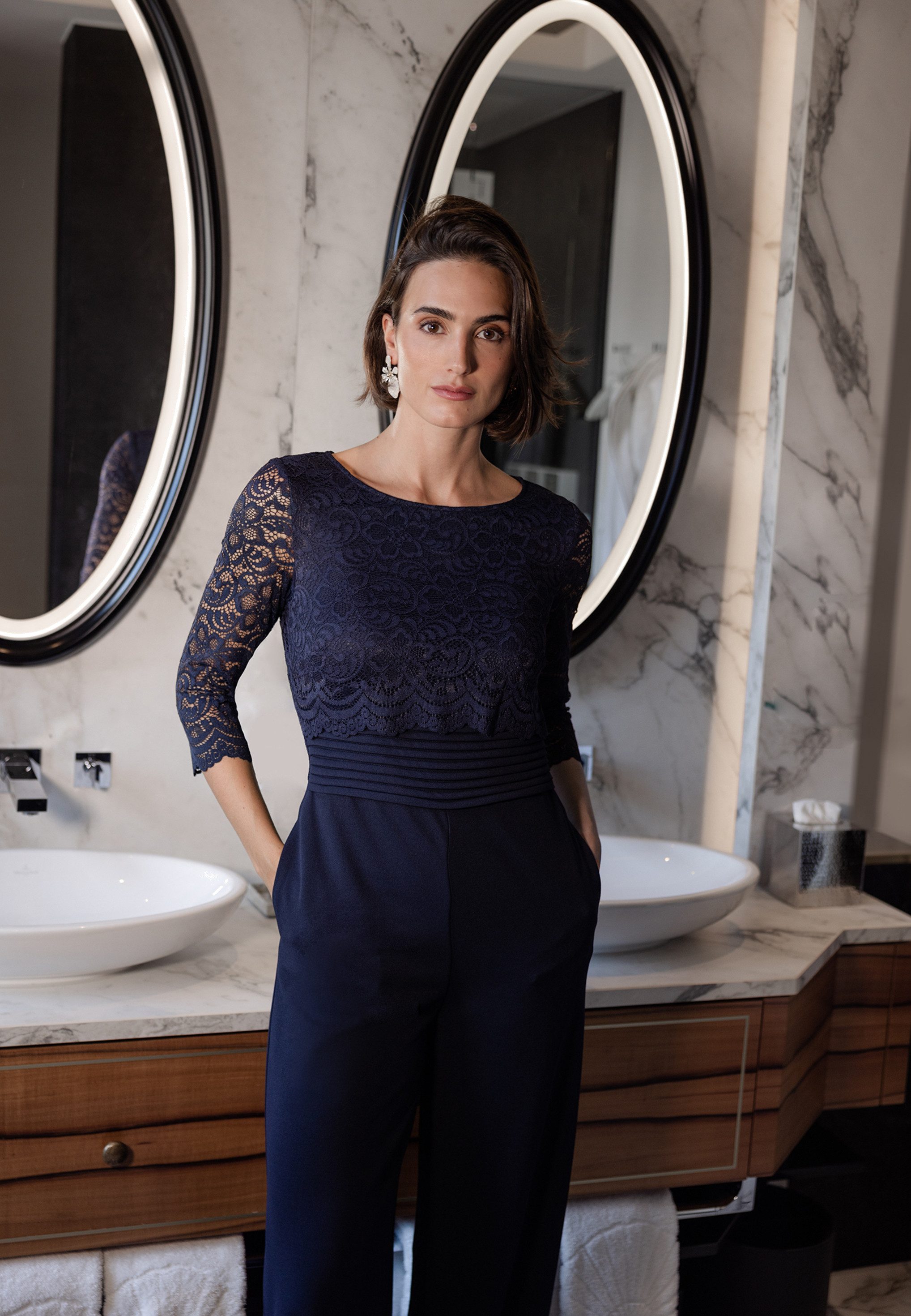 Vera Mont Overall Damen mit Spitze (1-tlg) Spitze