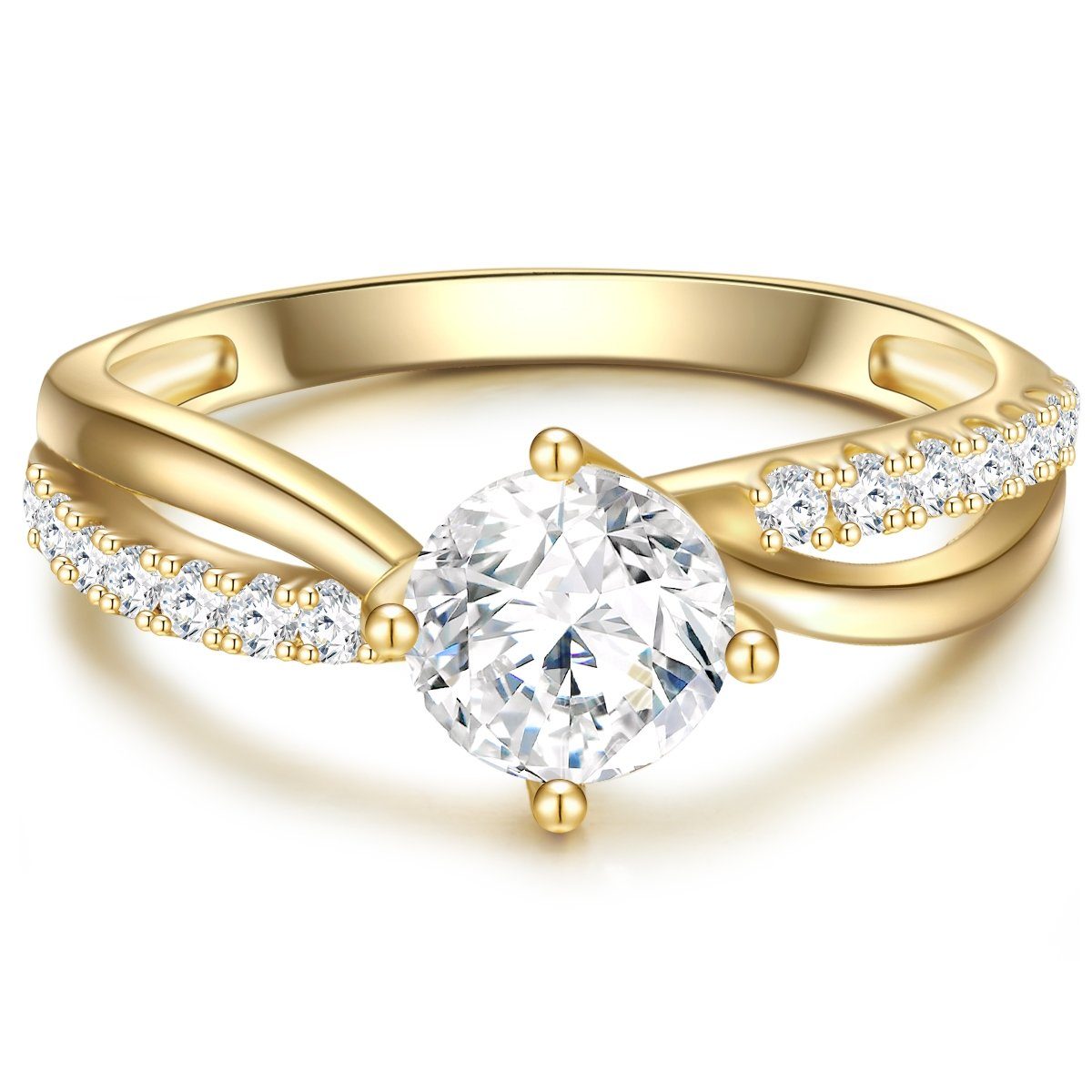 Silberring gelbgold