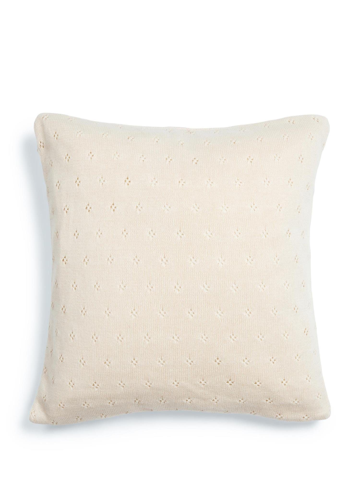 Essenza Dekokissen Knitted Ajour, aus nachhaltige Baumwolle mit Strickoptik