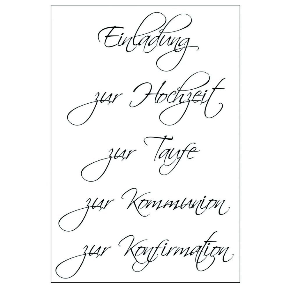 efco creative Stempel transparent, Einladung, Kommunion, Konfirmation, Hochzeit, Taufe, Basteln - Papier geignet