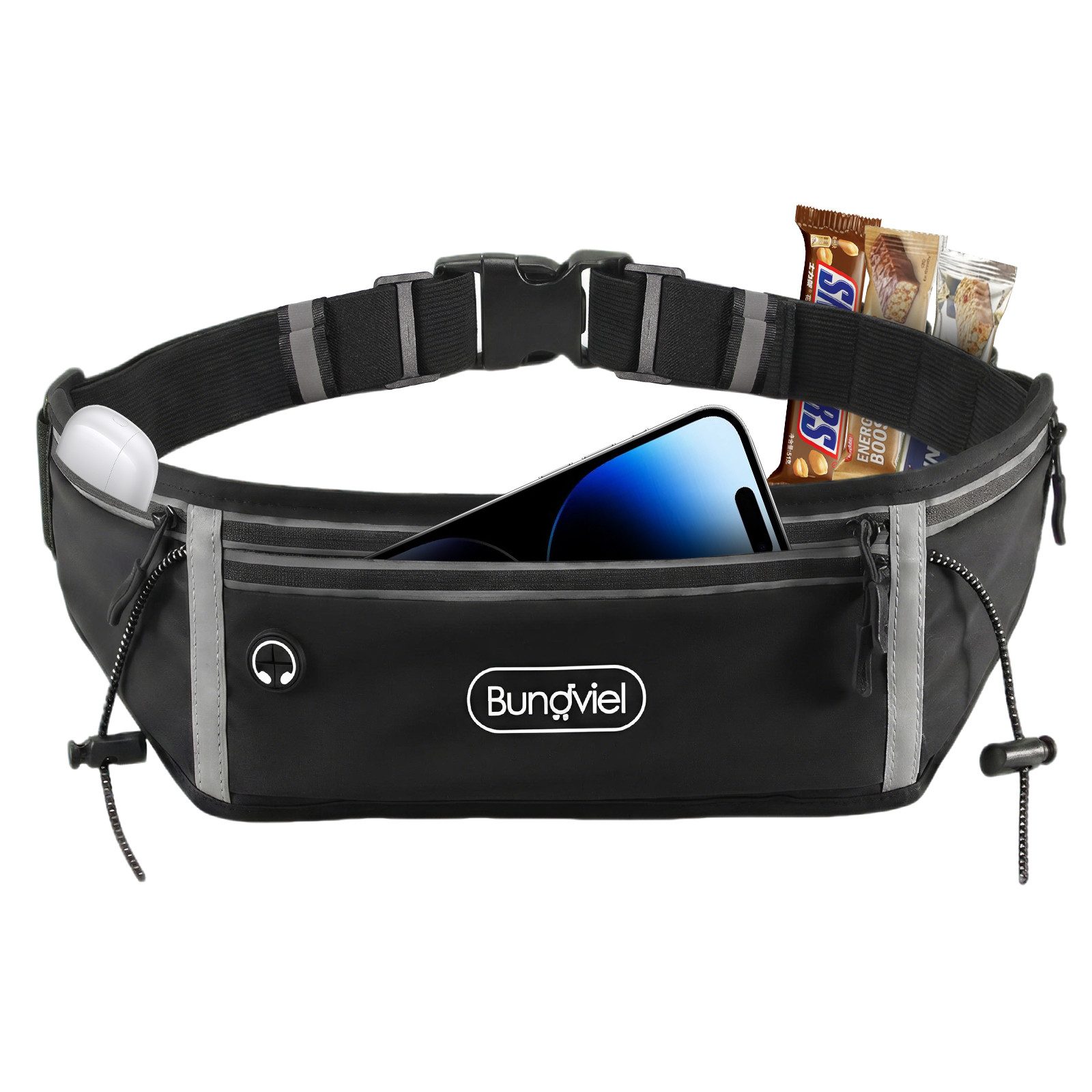 Bundviel Laufgürtel Jogging Marathon Sportlaufgürtel Bauchtasche Lauftasche Universal Wasserabweisende Hüfttasche Bauchtasche Laufgürtel Joggingtasche