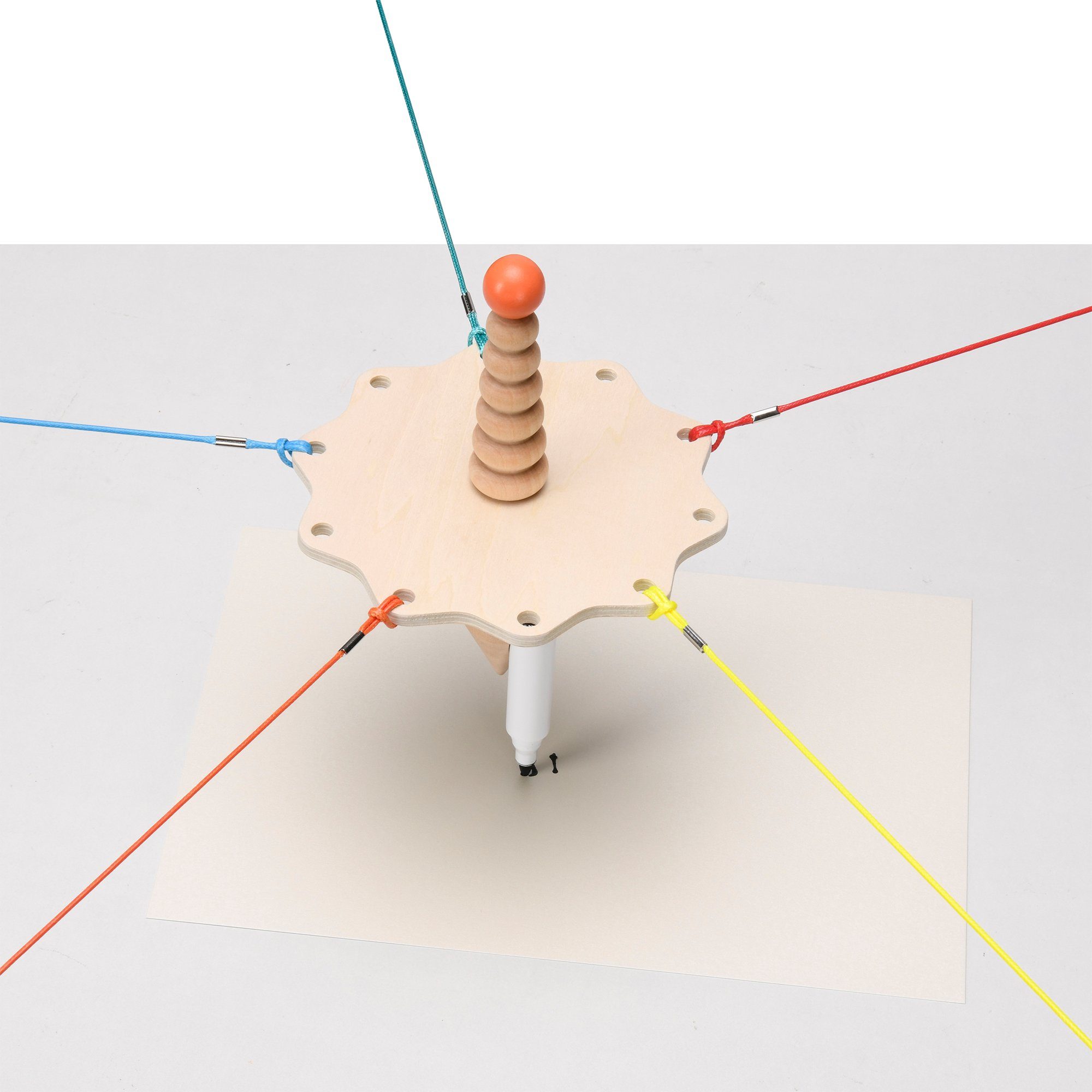 ideen.kollektiv Lernspielzeug Kreiselzeichner Strippenzieher Zeichenspiel, Kooperationsspiel Interaktions-Zeichenspiel