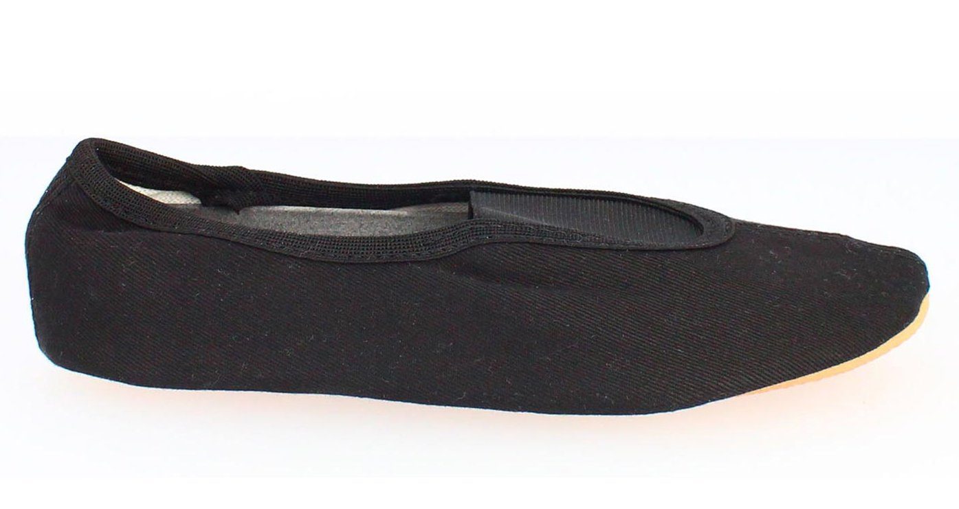 Beck Schläppchen mit Ristgummi, Baumwolle, Gummisohle Gymnastikschuh (Beck Bestseller, für Kinder und Erwachsene) Handmade in Germany