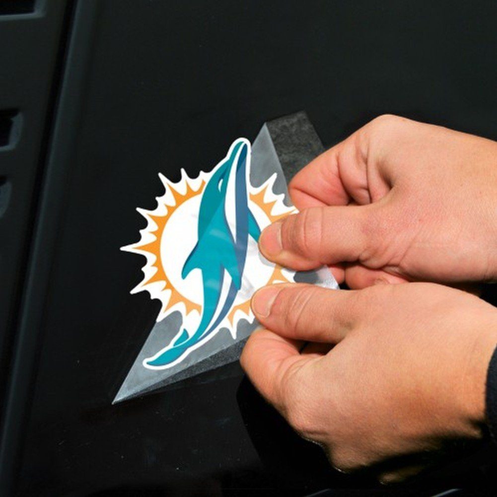WinCraft Wanddekoobjekt Aufkleber 10x10cm NFL Miami Dolphins