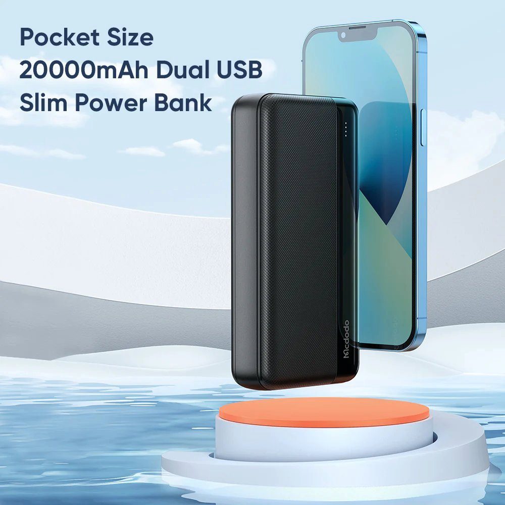mcdodo 20000mAh, Externer Akku mit 2 Output USB Schnellladung Powerbank