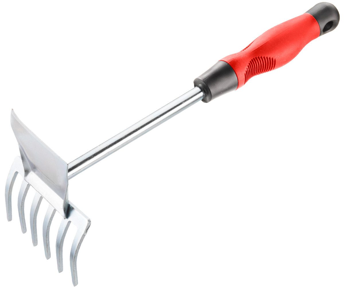 Connex Kleinrechen Friedhofsgerät Rechen Hacke verzinkt ergonomischer Griff Gartenrechen, 11 cm Arbeitsbreite, (1-tlg)