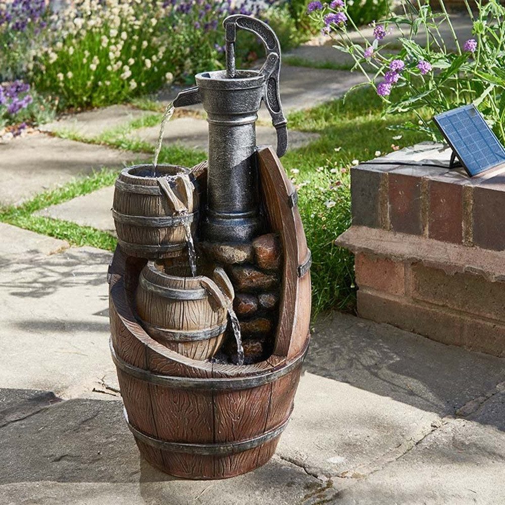 Smart Garden Wasserfall Solar-Wasserbrunnen Whisky Barrels, (1 tlg)