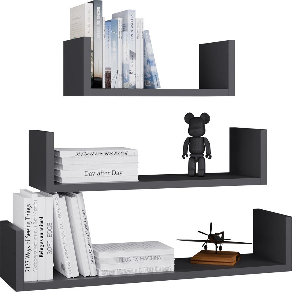 MAGOWA Hängeregal Wandregal-Set MOBI – 3 moderne Wandregale, 3 er Set