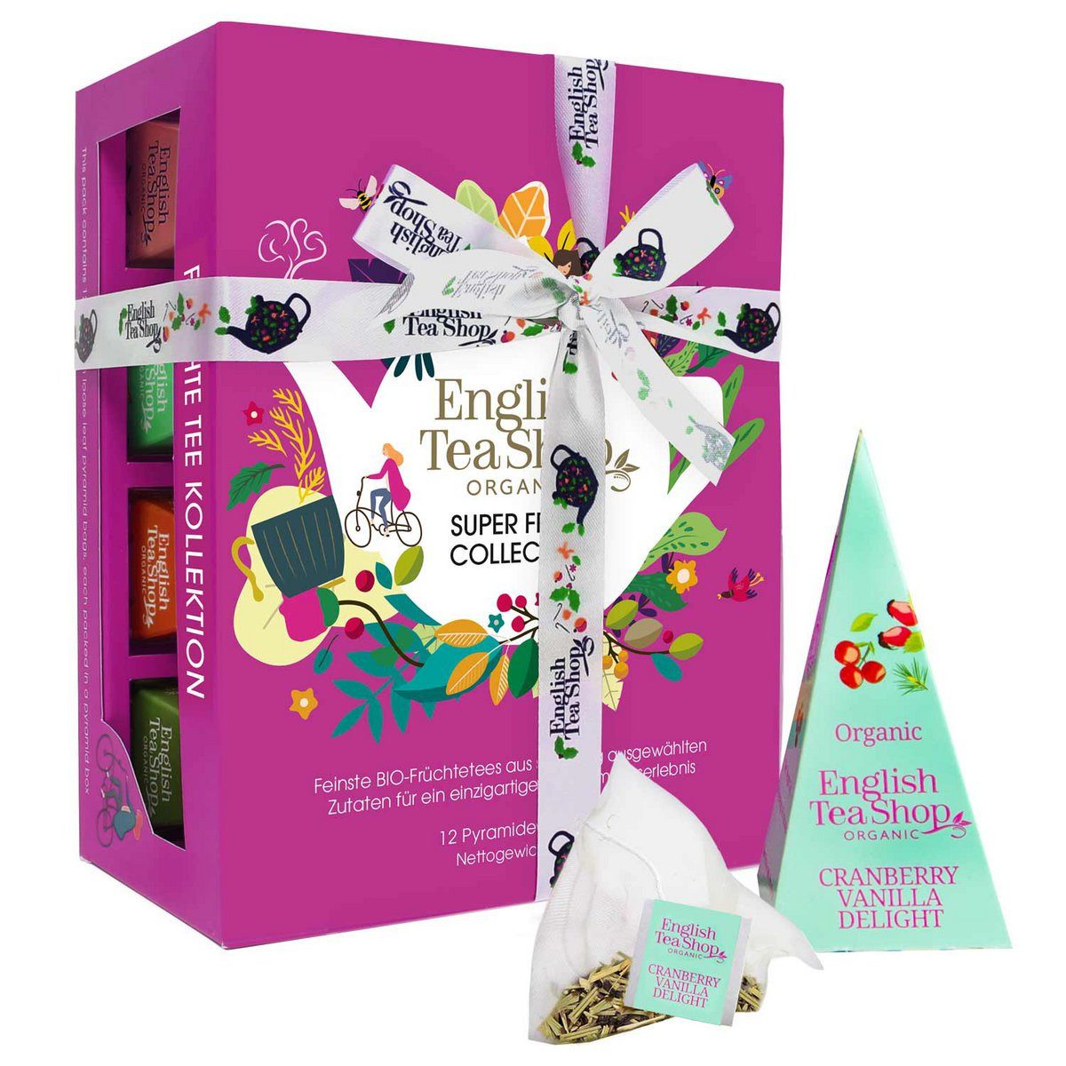 English Tea Shop Teebox ETS Tee Mix Geschenkset 12 Stk. Collection Pyramiden Teegenuss