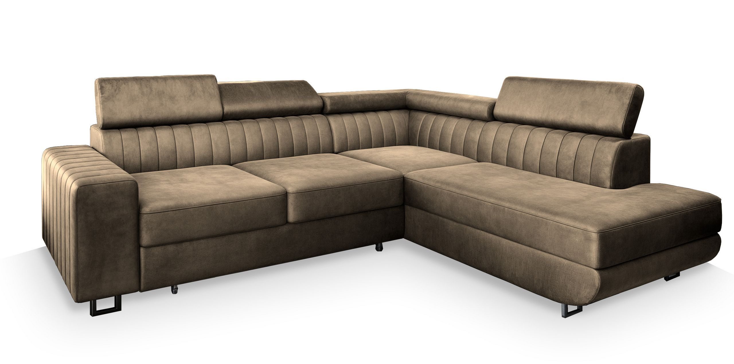 Masseno Ecksofa NOLA mit Schlaffunktion L-Form, Sofa mit Bettkasten günstig online kaufen