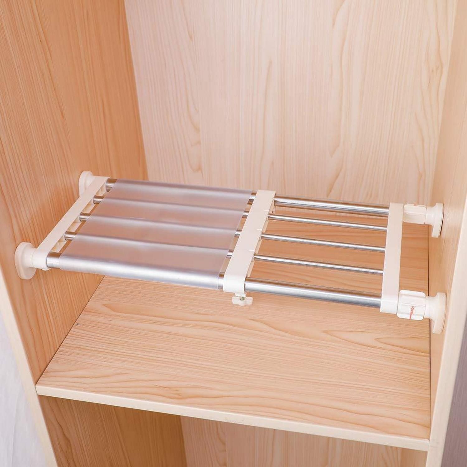 LuxusKollektion Teleskopregal Regalteiler 40-60cm Elfenbein, 1-tlg.