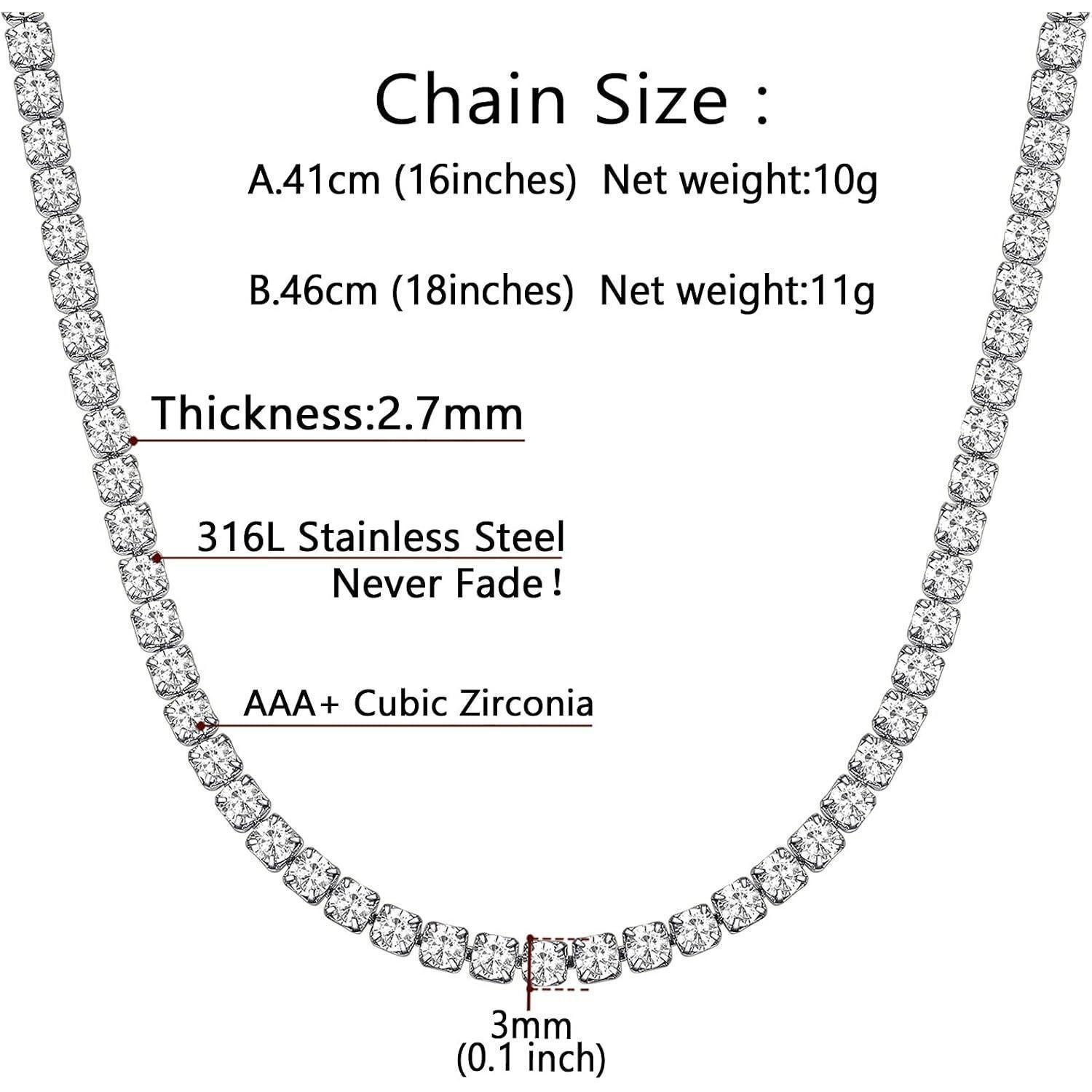 LuxusKollektion Kette mit Anhänger Damen Halskette mit Zirkonia Tennis-Kette 46cm vergoldet Modeschmuck