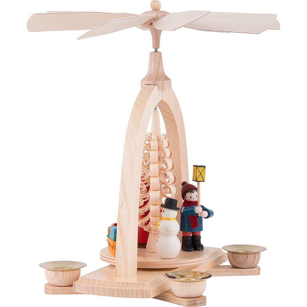 Seiffener Kunsthandwerk Theo Lorenz Weihnachtspyramide 1-stöckige Pyramide Kinder Weihnacht (23cm) von Theo Lorenz Kunsthandw