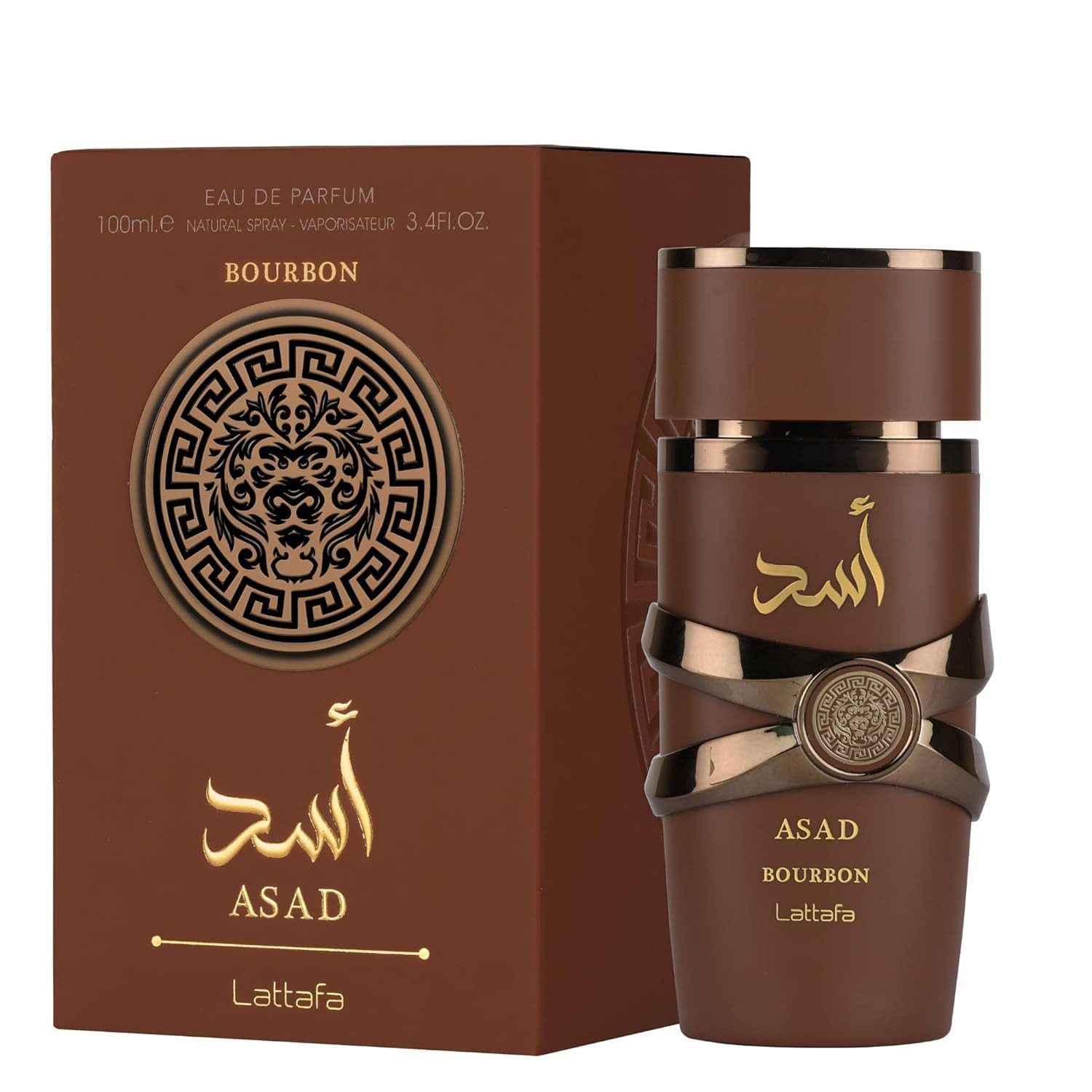 Lattafa Eau de Parfum Asad Bourbon, Glasflakon, Parfüm EDP, Unisex Duft