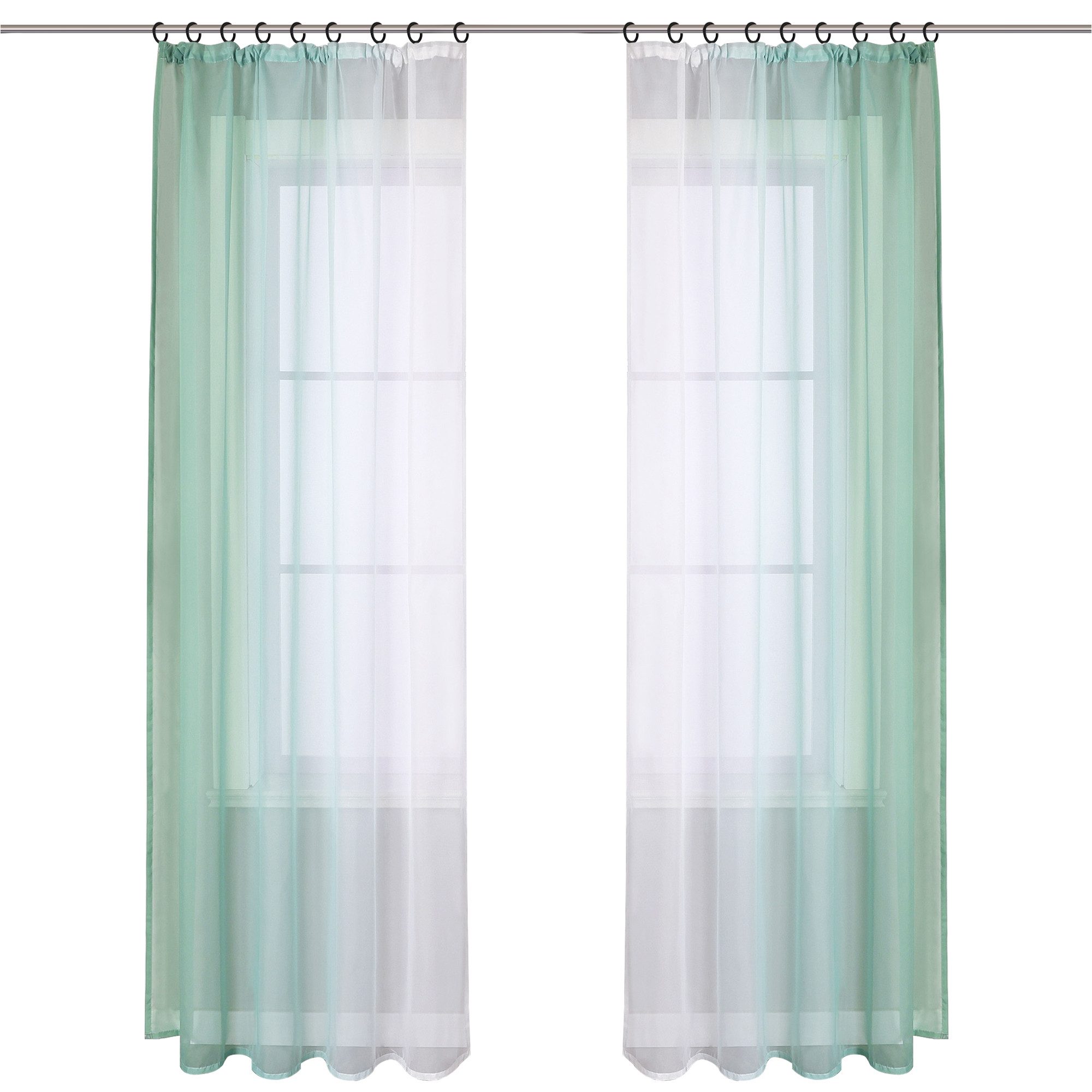 Joyswahl Gardine Minimalismus (2 St), Kräuselband, transparent, Farbverlauf günstig online kaufen