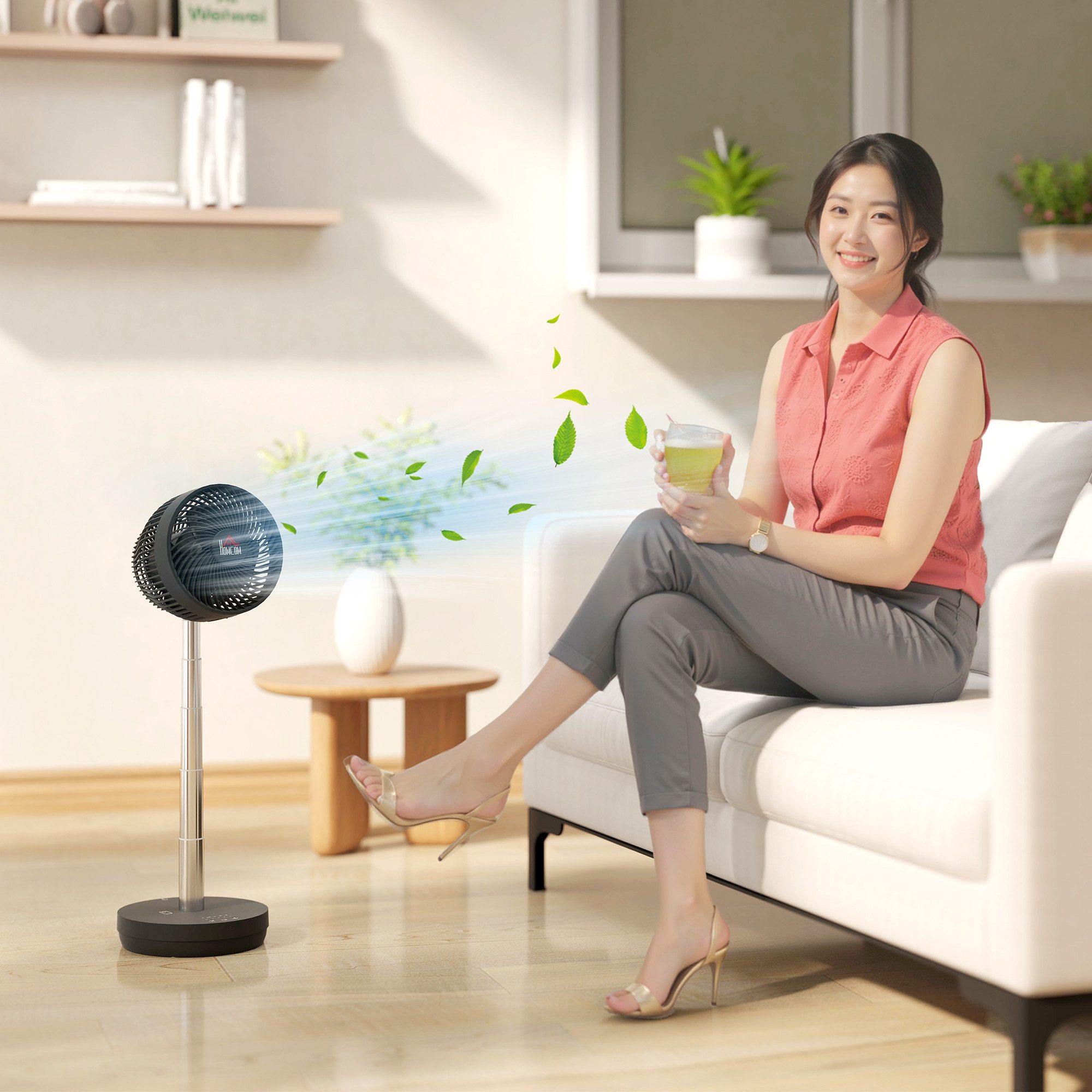 HOMCOM Standventilator Tischventilator mit Fernbedienung und günstig online kaufen