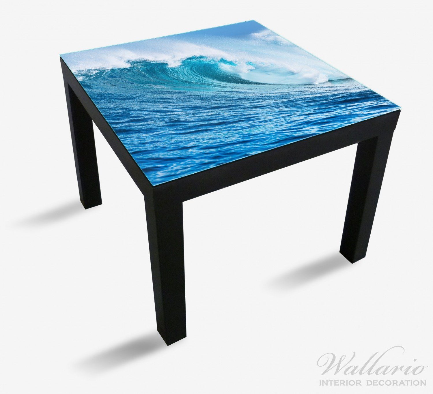 Welle Eindrucksvolle im Lack Ikea Tischplatte Ozean (1 Tisch Wallario für geeignet St),