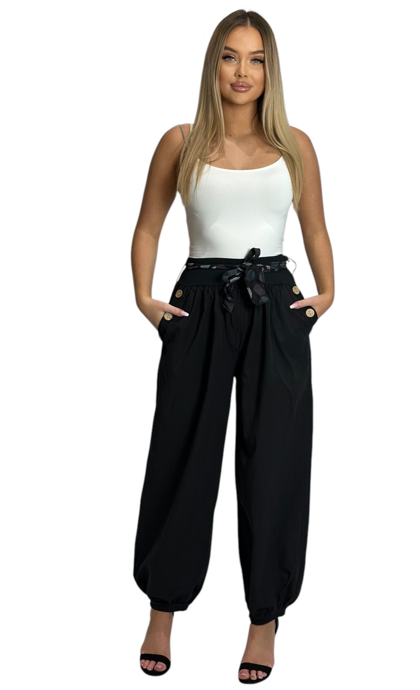 Mississhop Haremshose Leichte Baumwollhose einfarbige Hose günstig online kaufen