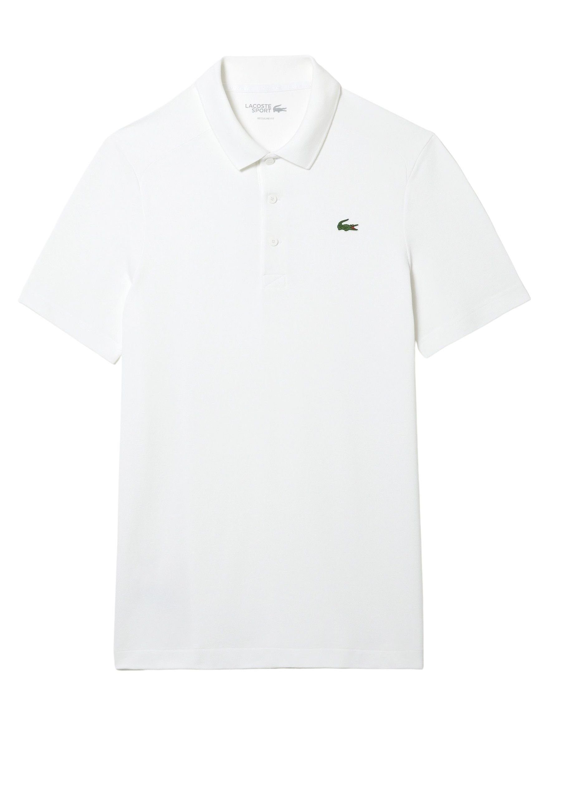 Lacoste Poloshirt Poloshirt Kurzarmshirt weiß mit (1-tlg) Golf Performance