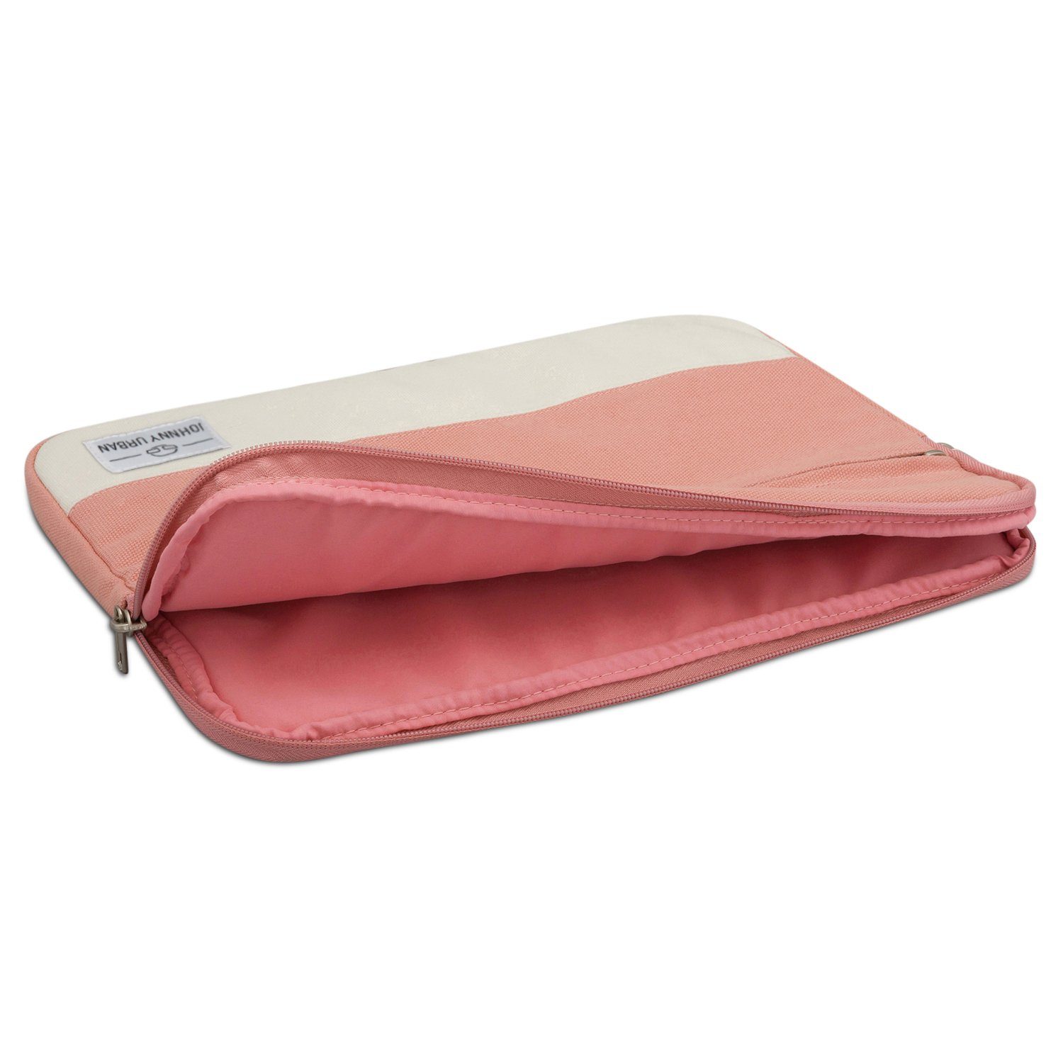 Laptophülle Johnny 13 Rosa-Weiss Laptoptasche Urban Zoll Canvas Laptoptasche