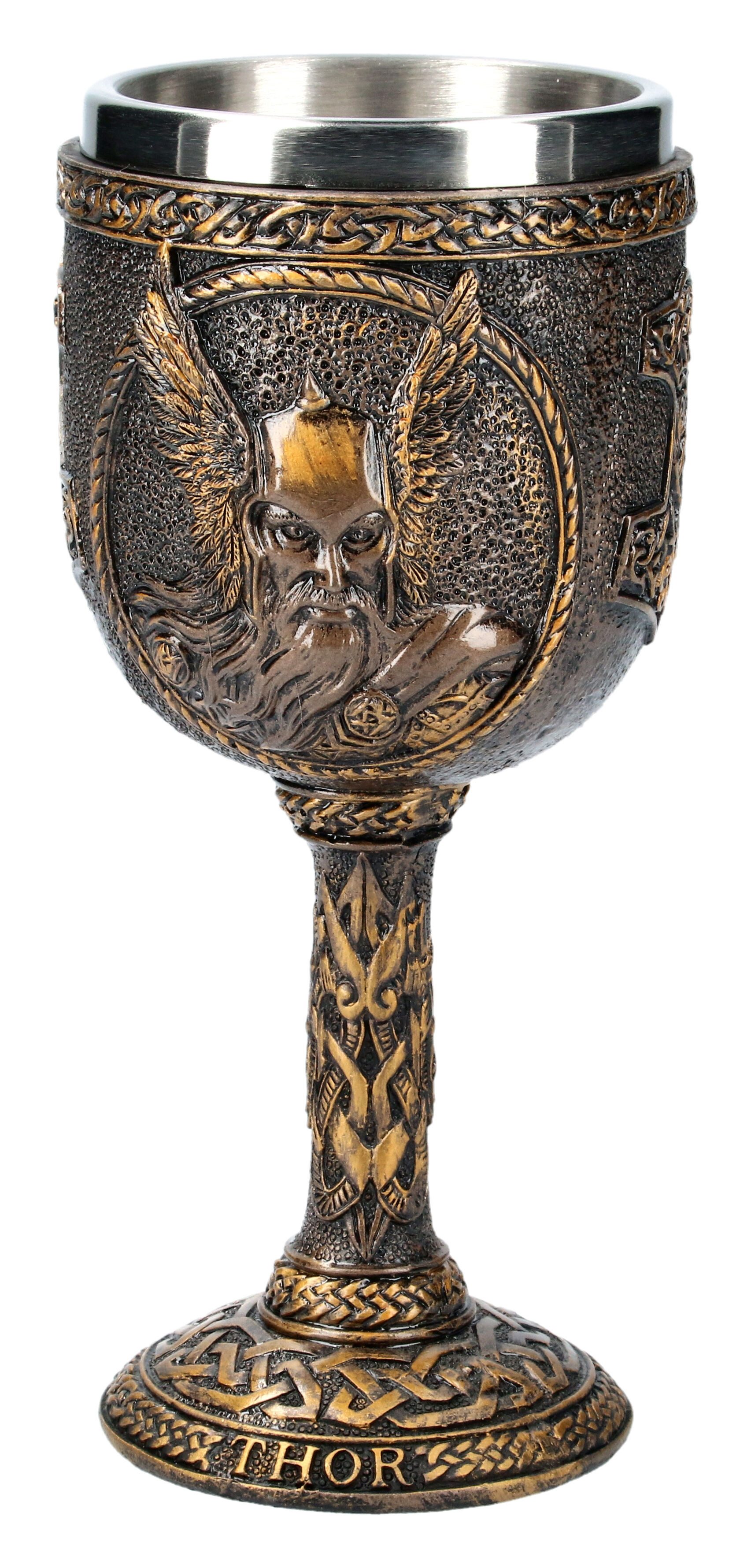 Becher Wikinger Kelch - Nordischer Gott Thor - Dekoration Götter