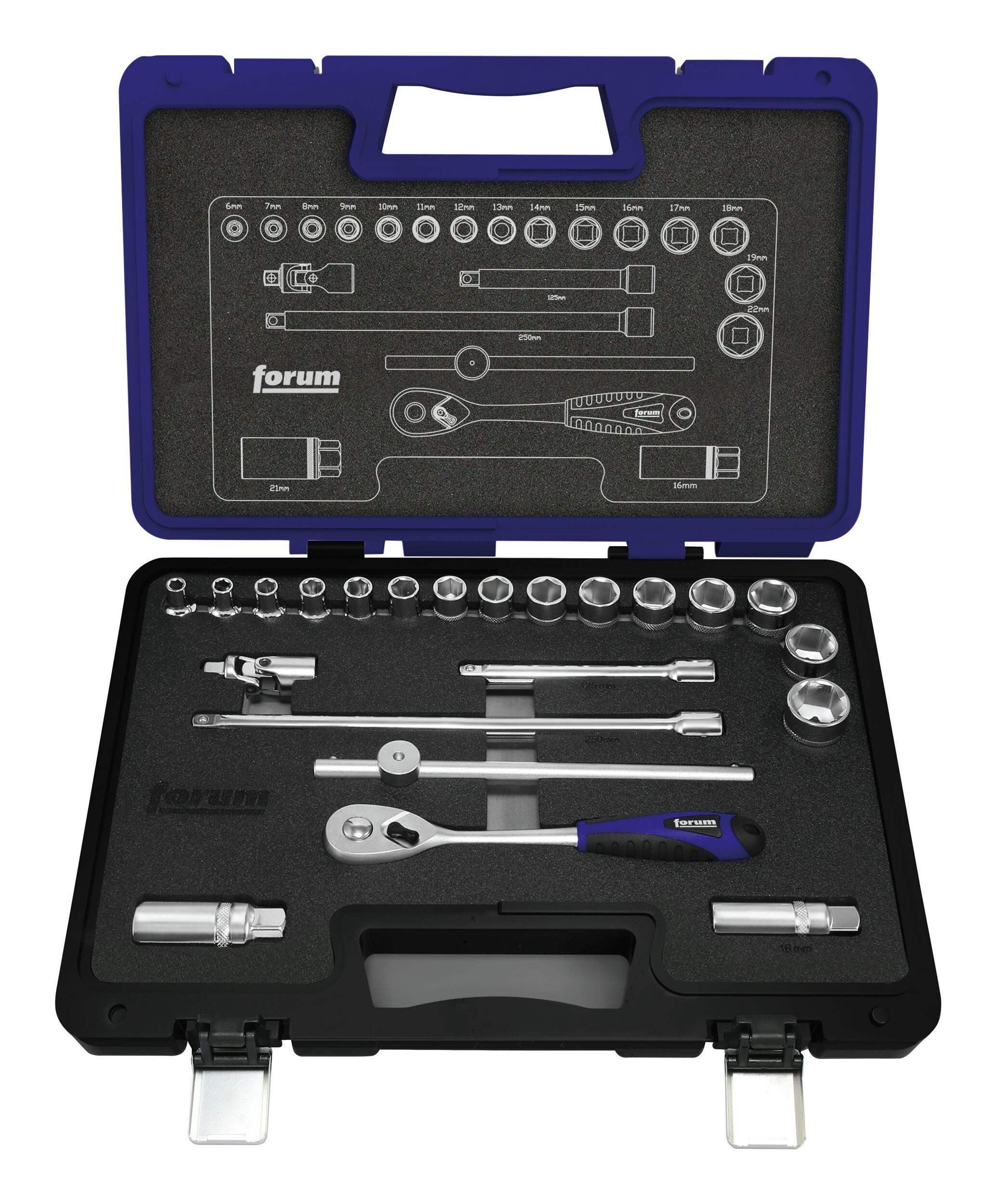 forum® Steckschlüssel, Garnitur 3/8" 22tlg