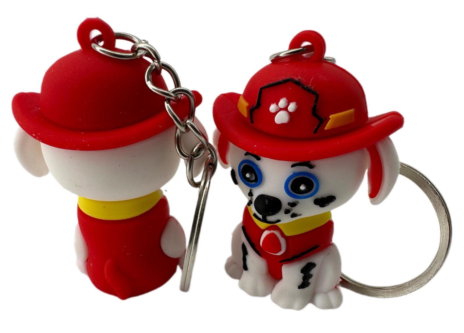 soma Schlüsselanhänger Schlüsselanhänger Kinder Mini Paw Patrol Marshall weiß rot, Schlüsselanhänger Haustierschlüsselanhänger Geschenk Hund Frau Herren