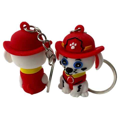 soma Schlüsselanhänger Schlüsselanhänger Kinder Mini Paw Patrol Marshall weiß rot, Schlüsselanhänger Haustierschlüsselanhänger Geschenk Hund Frau Herren