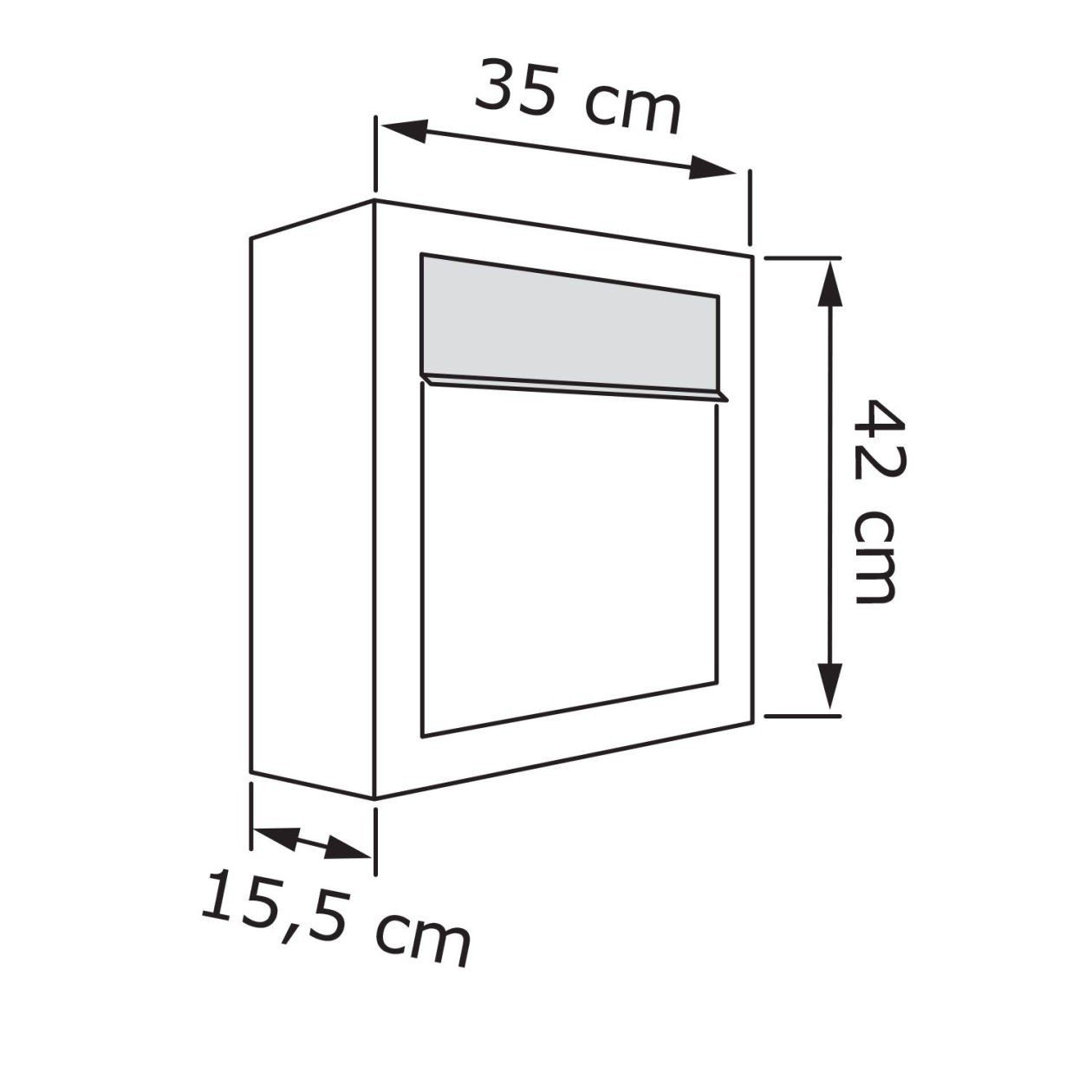 Bravios Briefkasten Standbriefkasten Base Weiß mit Edelstahlklappe