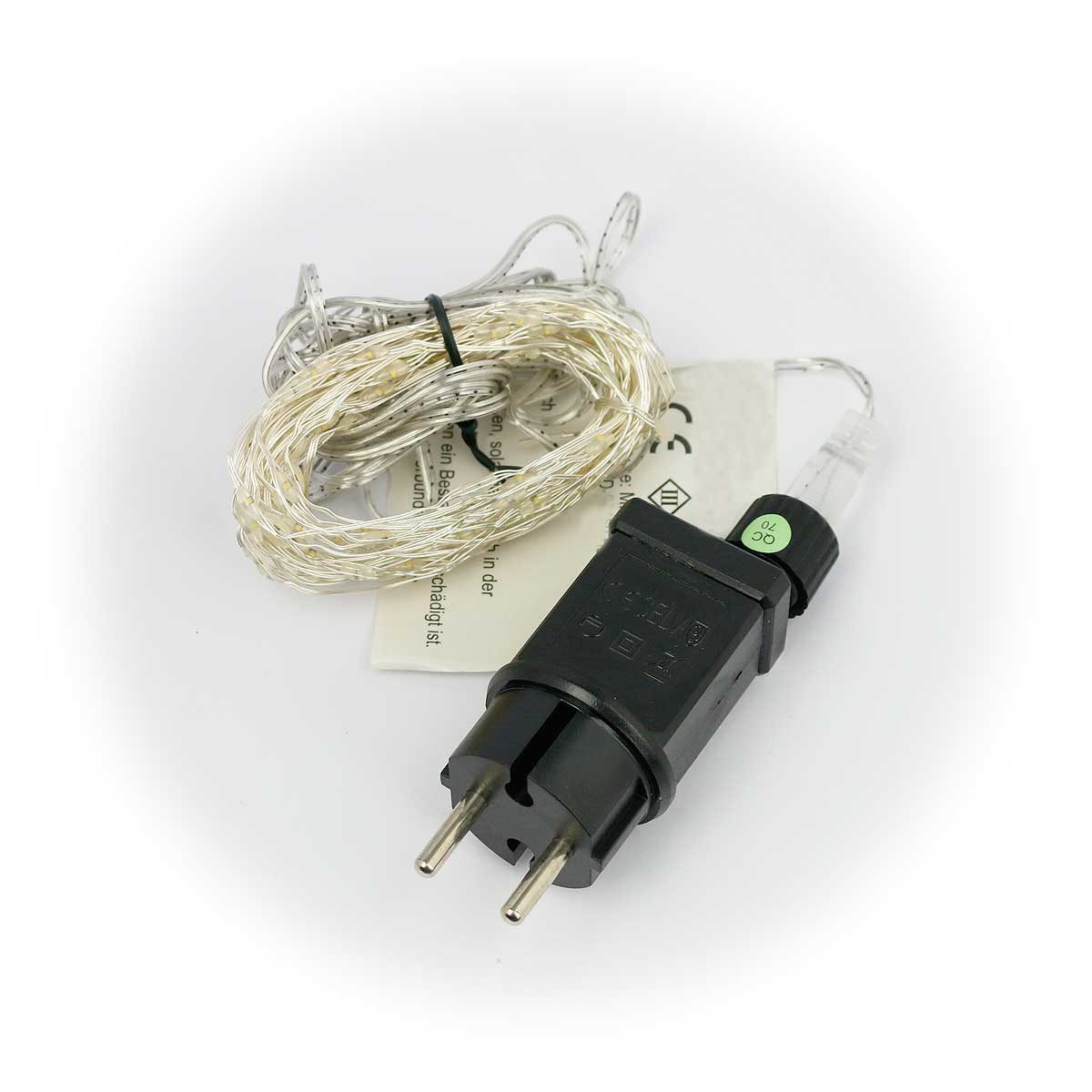 EGB LED-Lichterkette Silberdraht Lichterkette, 240 Micro-LED ww, IP44