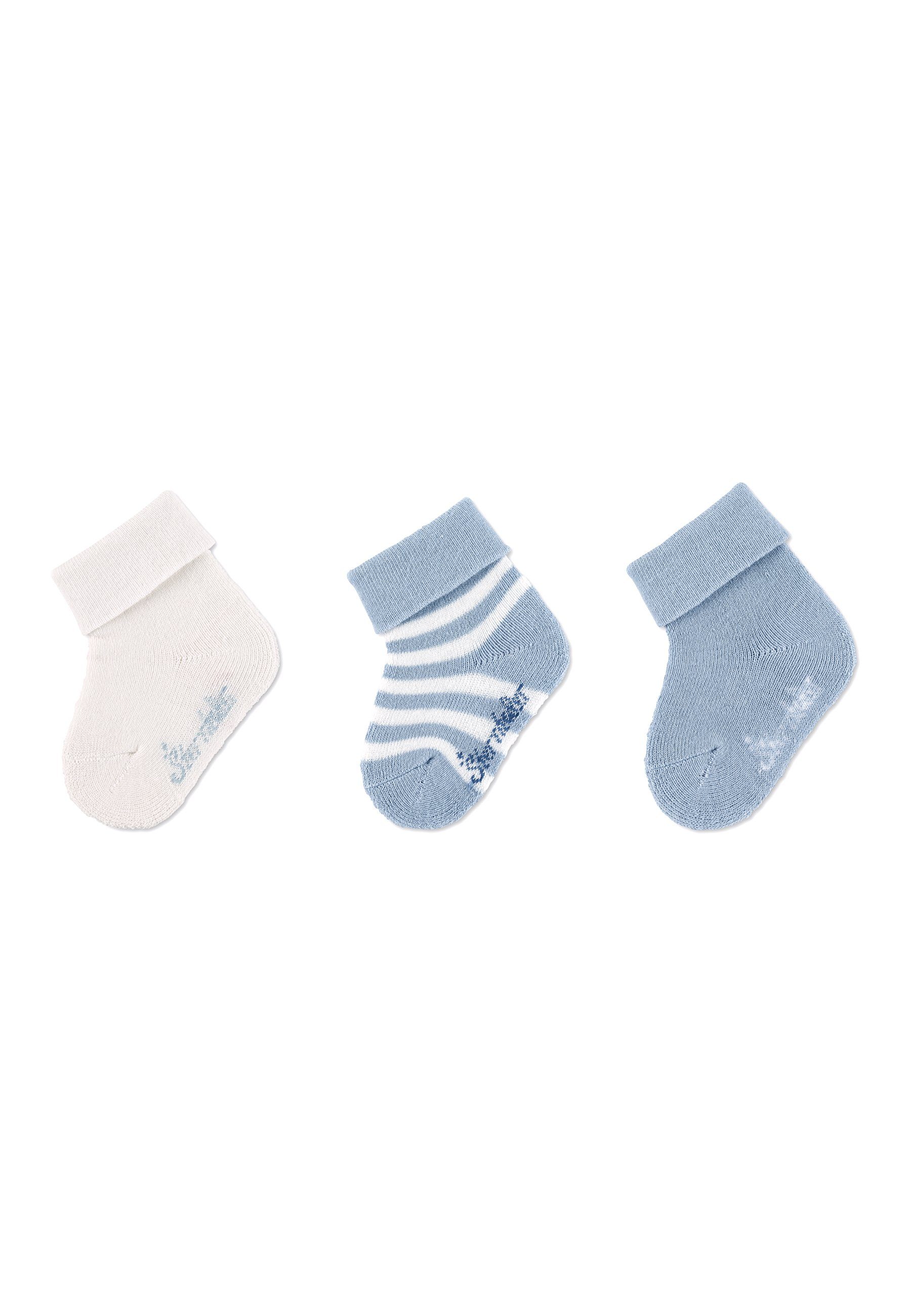 Sterntaler® Basicsocken GOTS Baby-Socken Ringel, 3er-Pack